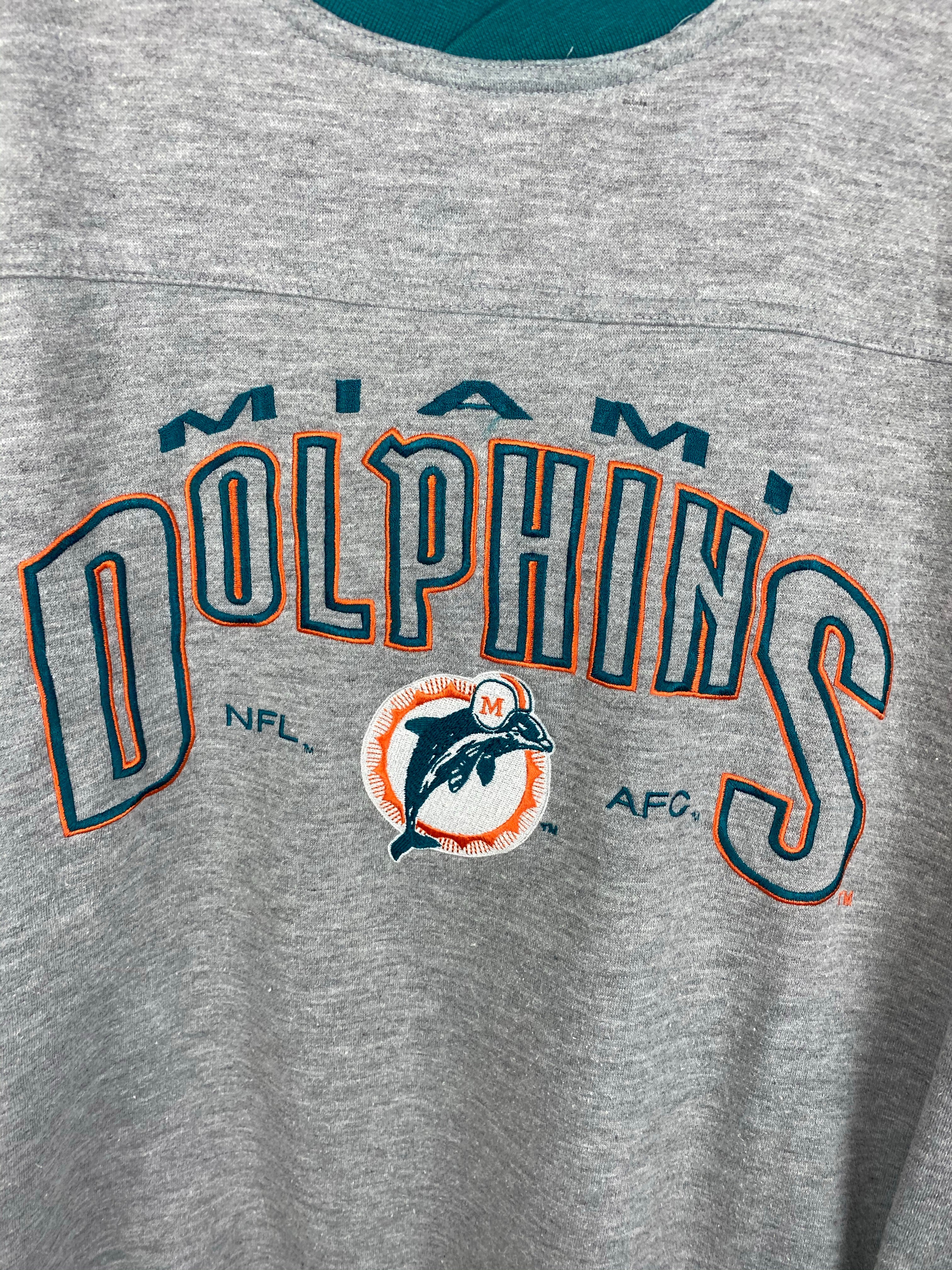 90s embroidered Miami Dolphins crewneck