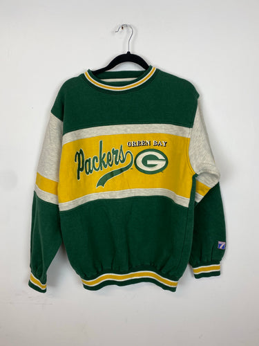 90s colour-blocked Green Bay Packers crewneck - M