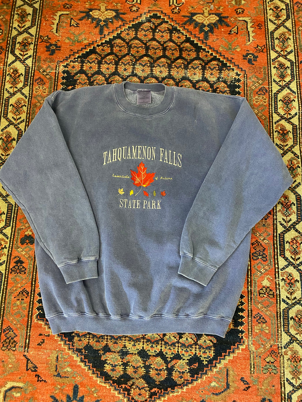 Vintage Stone Wash Tahquamenon Falls Canada Crewneck - L