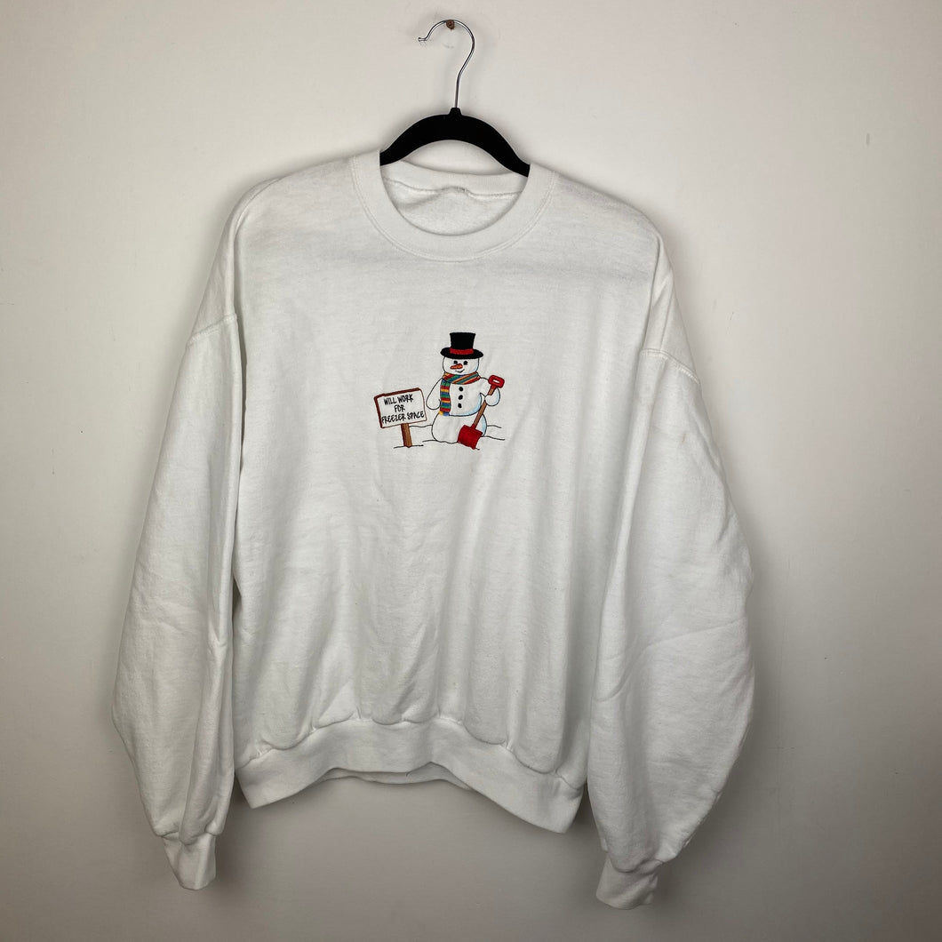 Embroidered Will work for freezer space crewneck