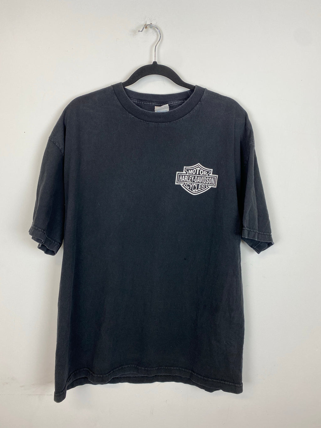 Vintage Faded Front and Back Harley Davison T Shirt - L