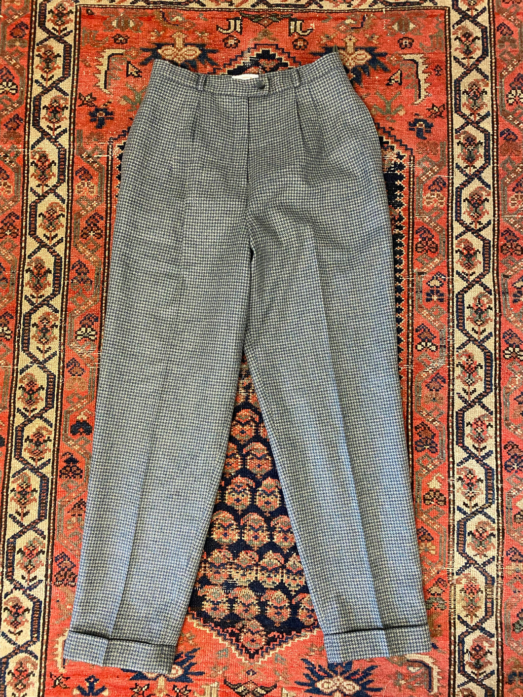 Vintage High Waisted Wool Trousers - 29inches