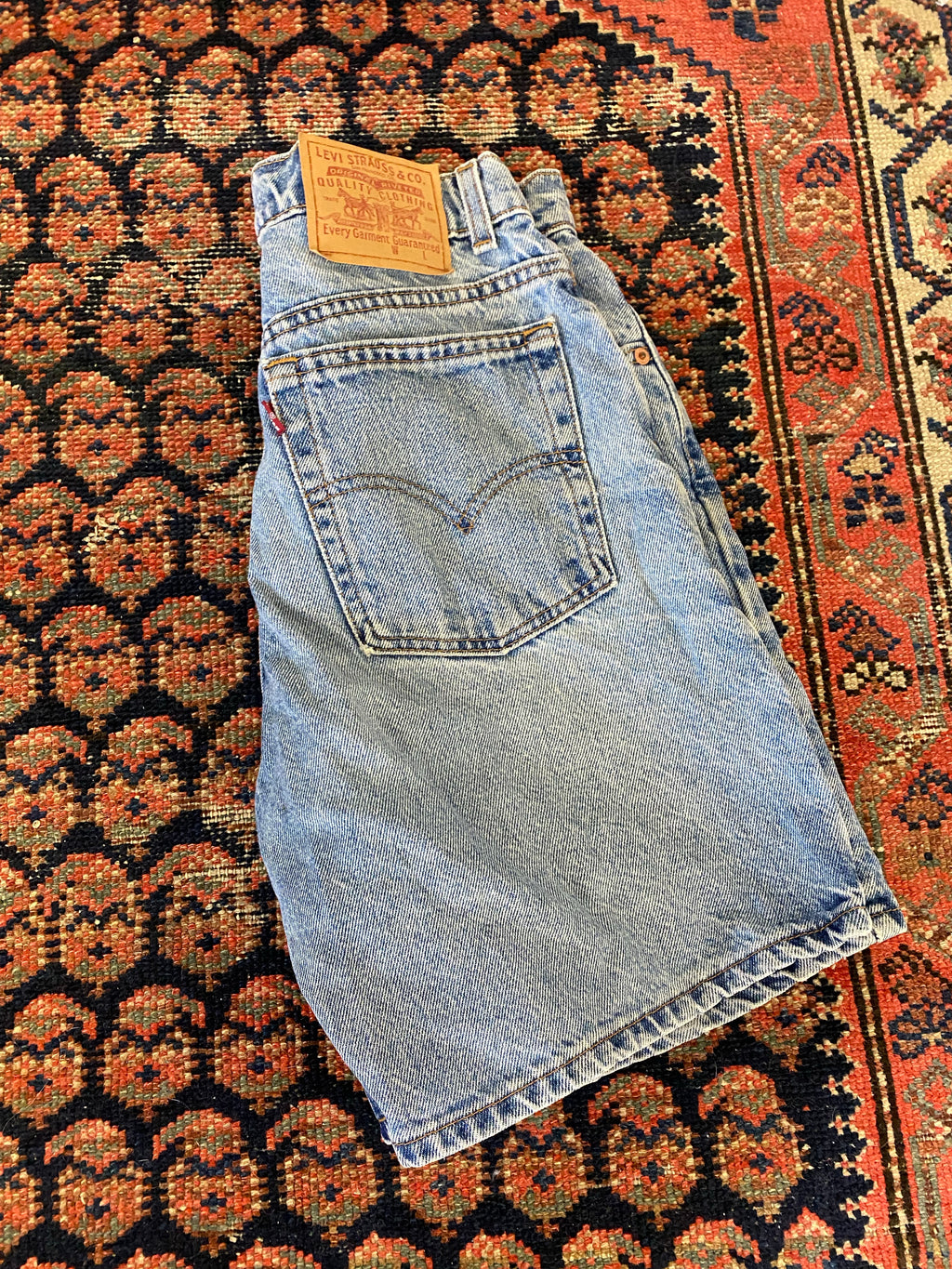 90s High Waisted Levis Hemmed Denim Shorts - 30in