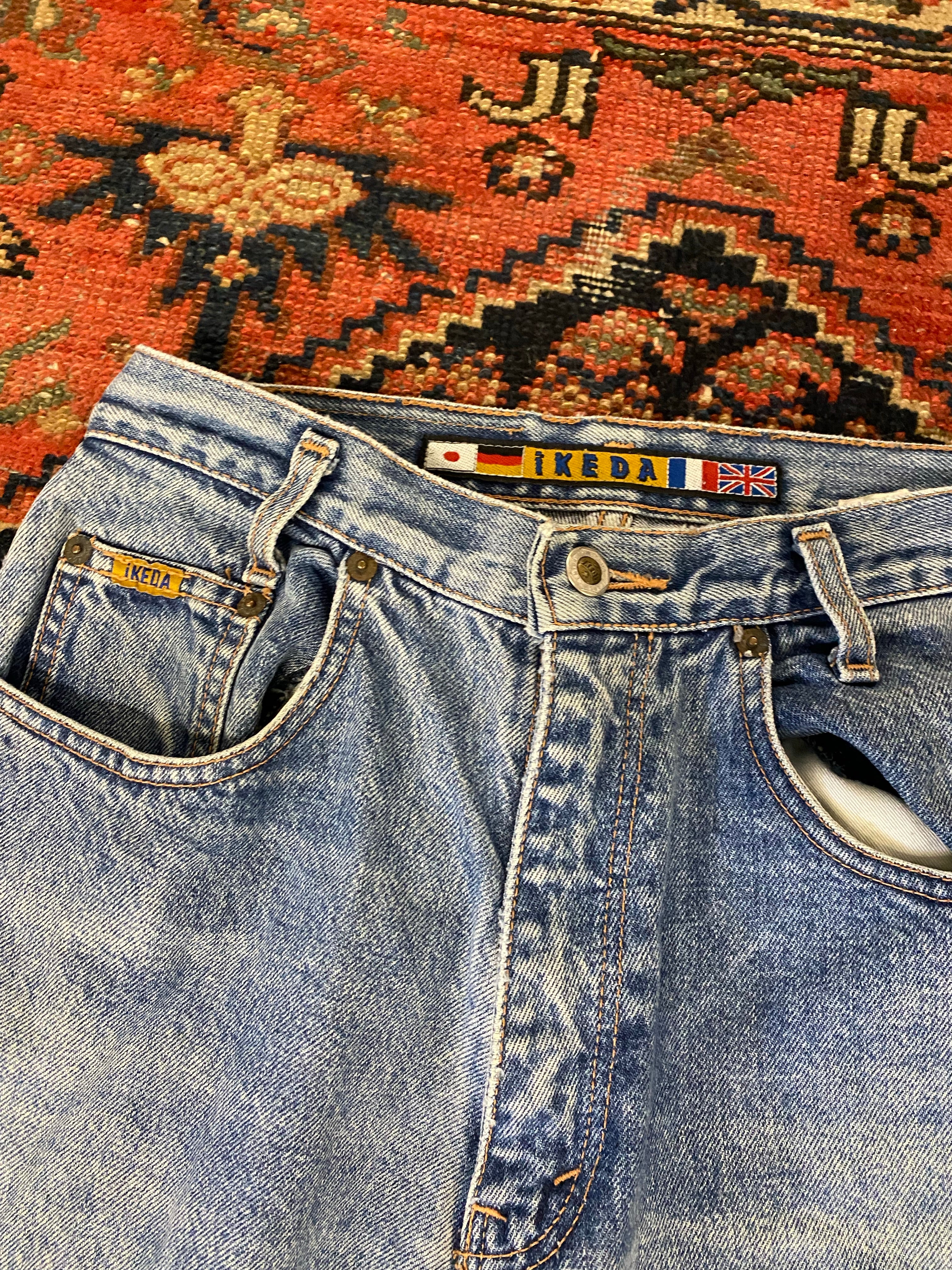 90s High Waisted Ikeda Denim Jeans - 26in