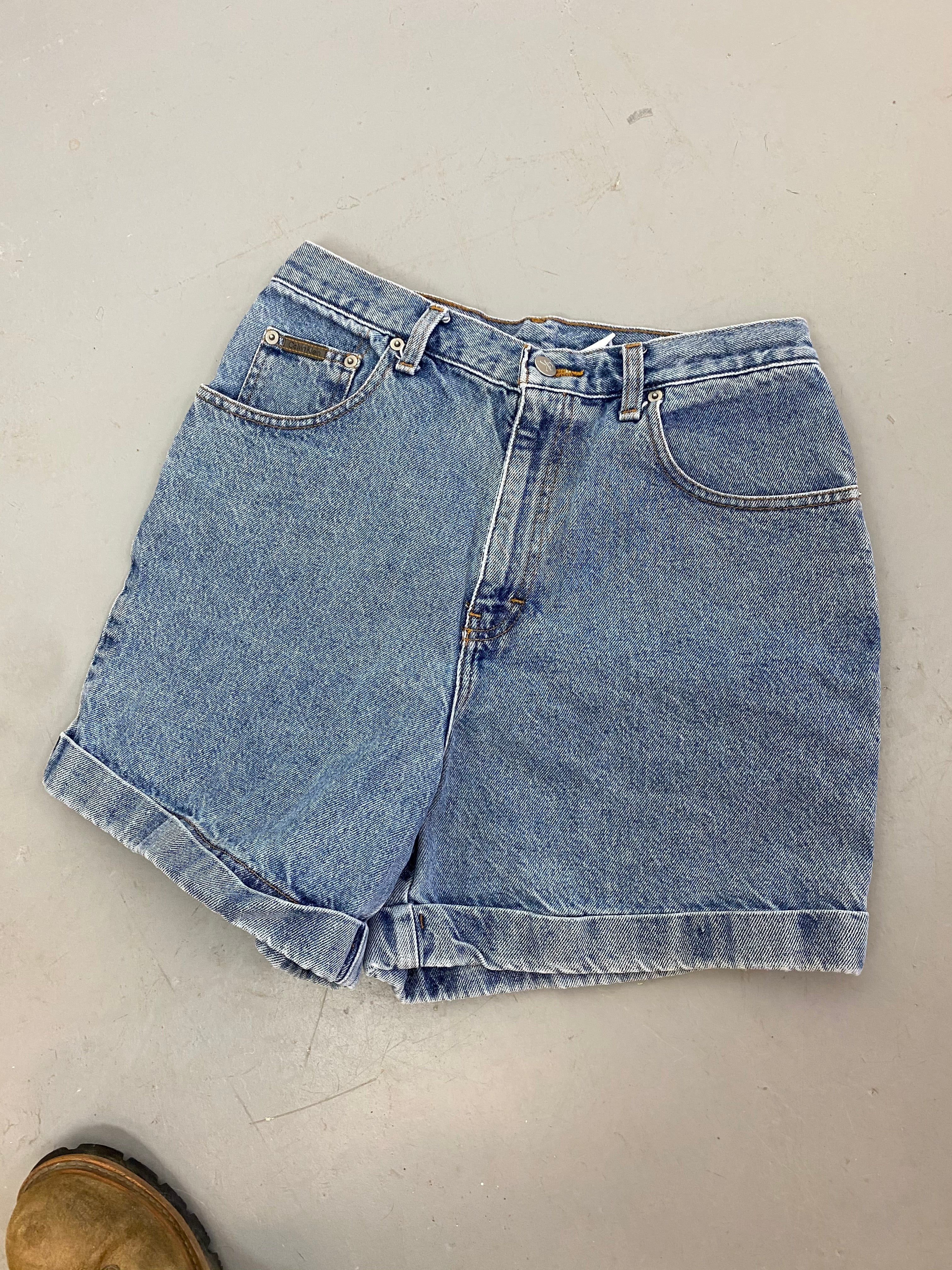 90s Calvin Klein cuffed denim shorts