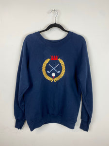 80s embroidered Golf crewneck - S
