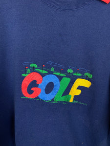 90s embroidered Golf crewneck - M