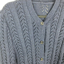 Load image into Gallery viewer, Navy Knitted Front Button Sweater - S