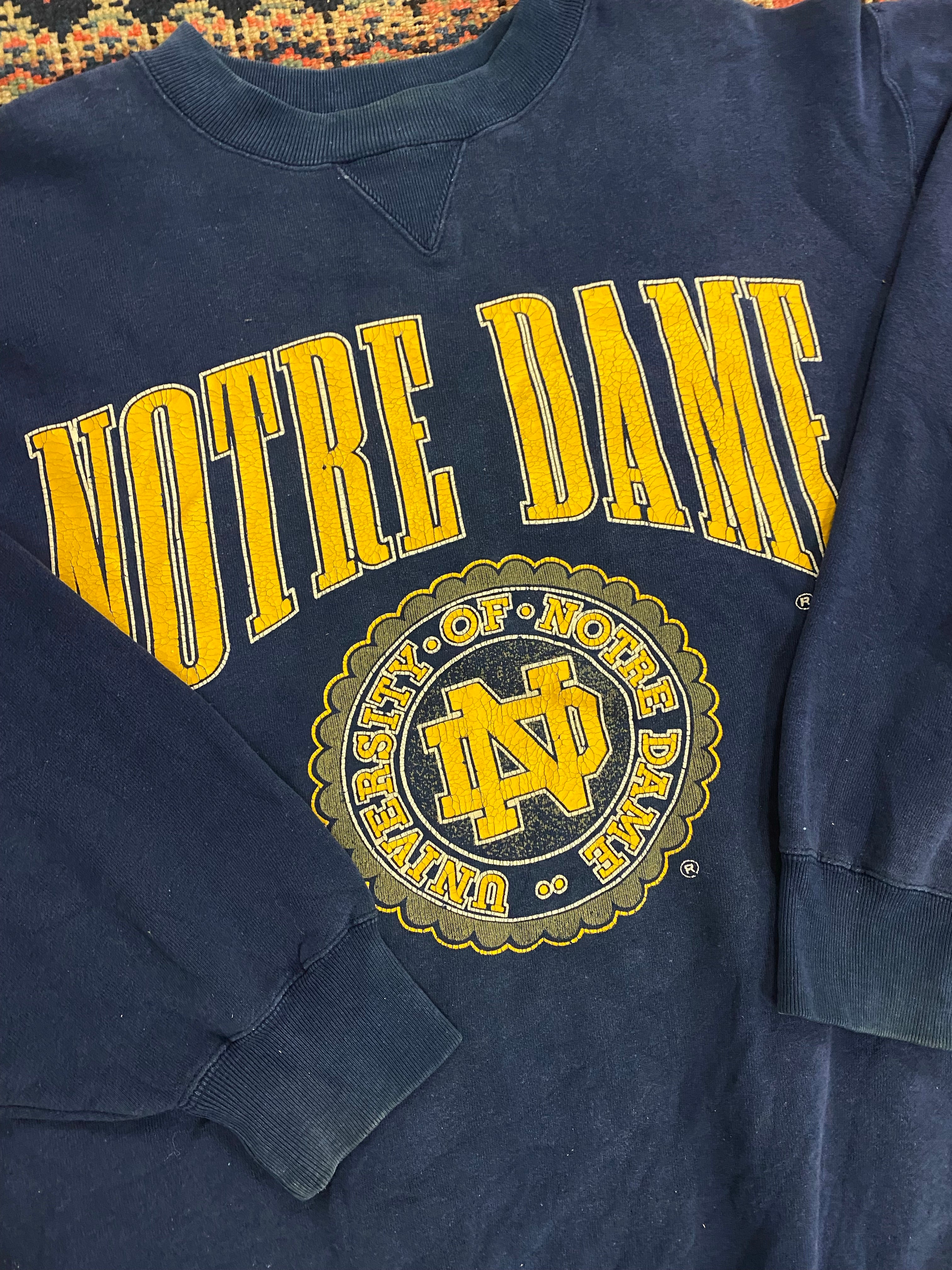 90s Notre Dame Crewneck - L