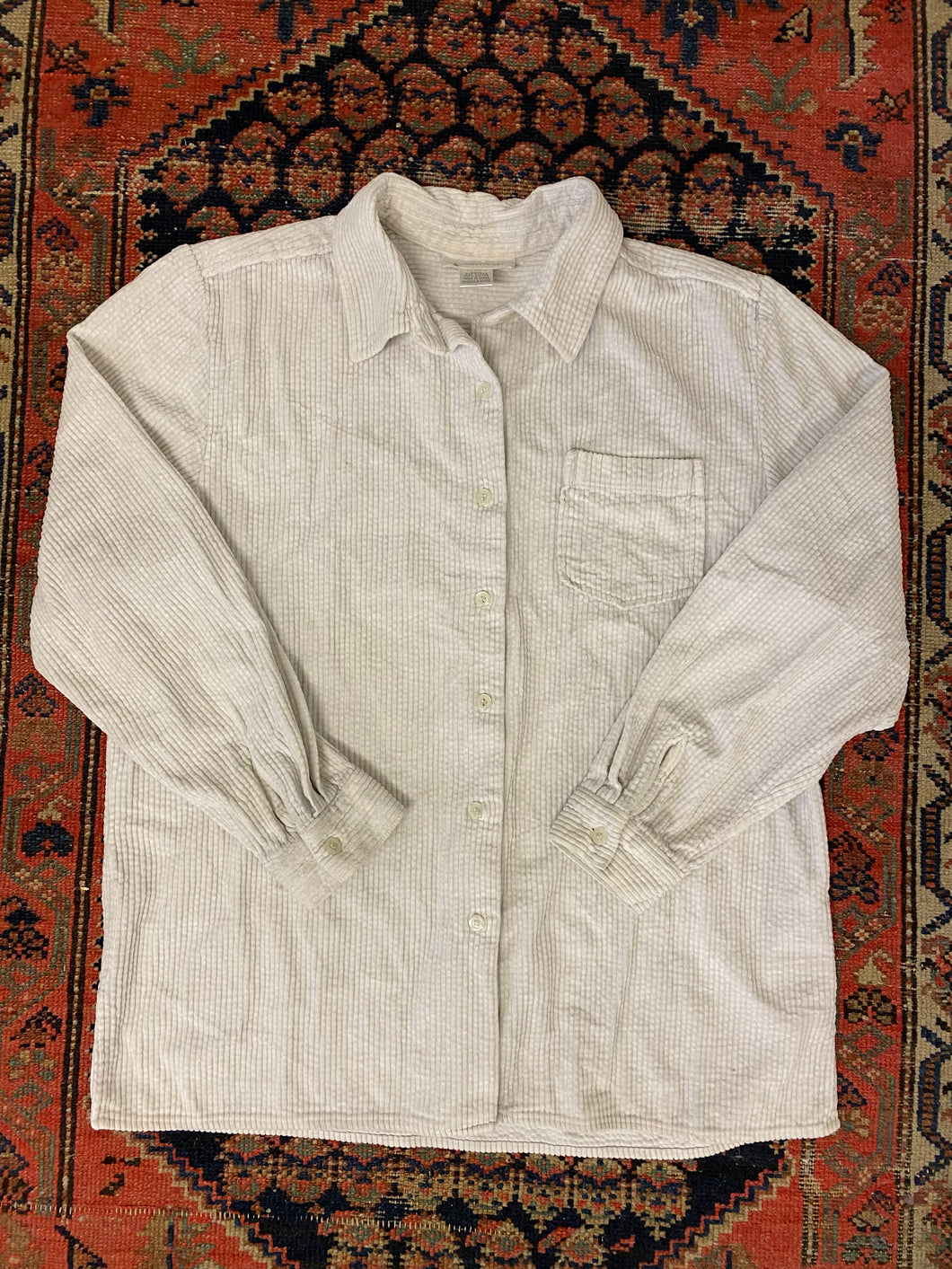 90s Thick Corduroy Button Up Shirt - L