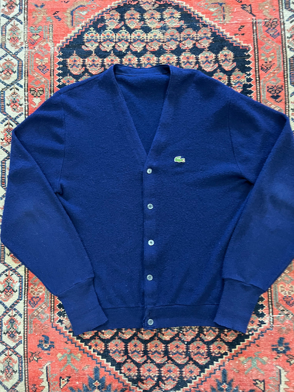 VINTAGE LACOSTE CARDIGAN - MEDIUM