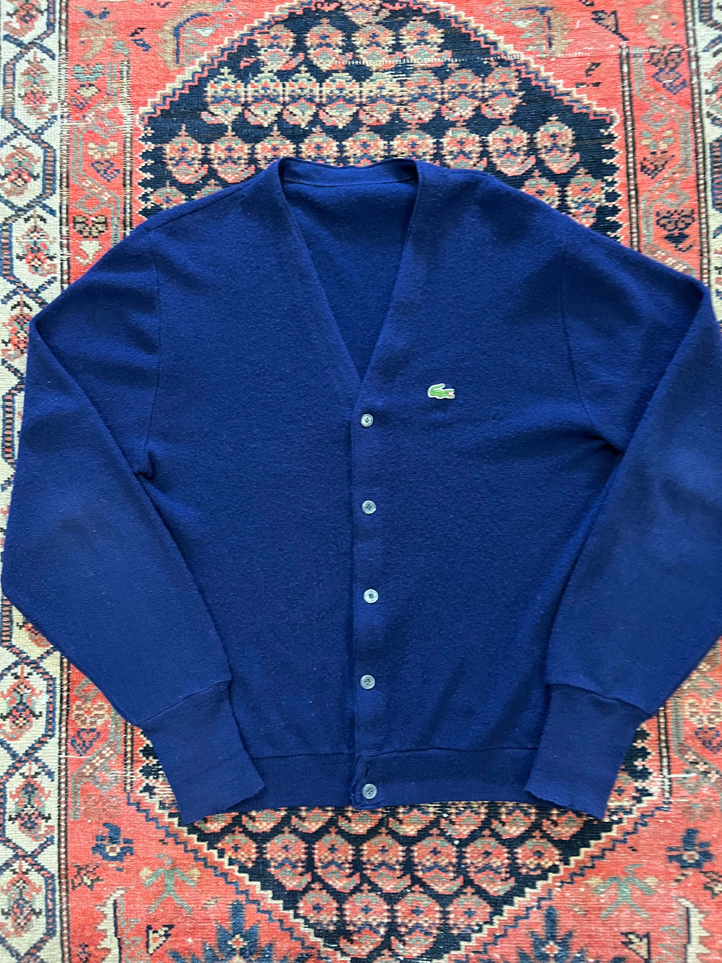 VINTAGE LACOSTE CARDIGAN - MEDIUM