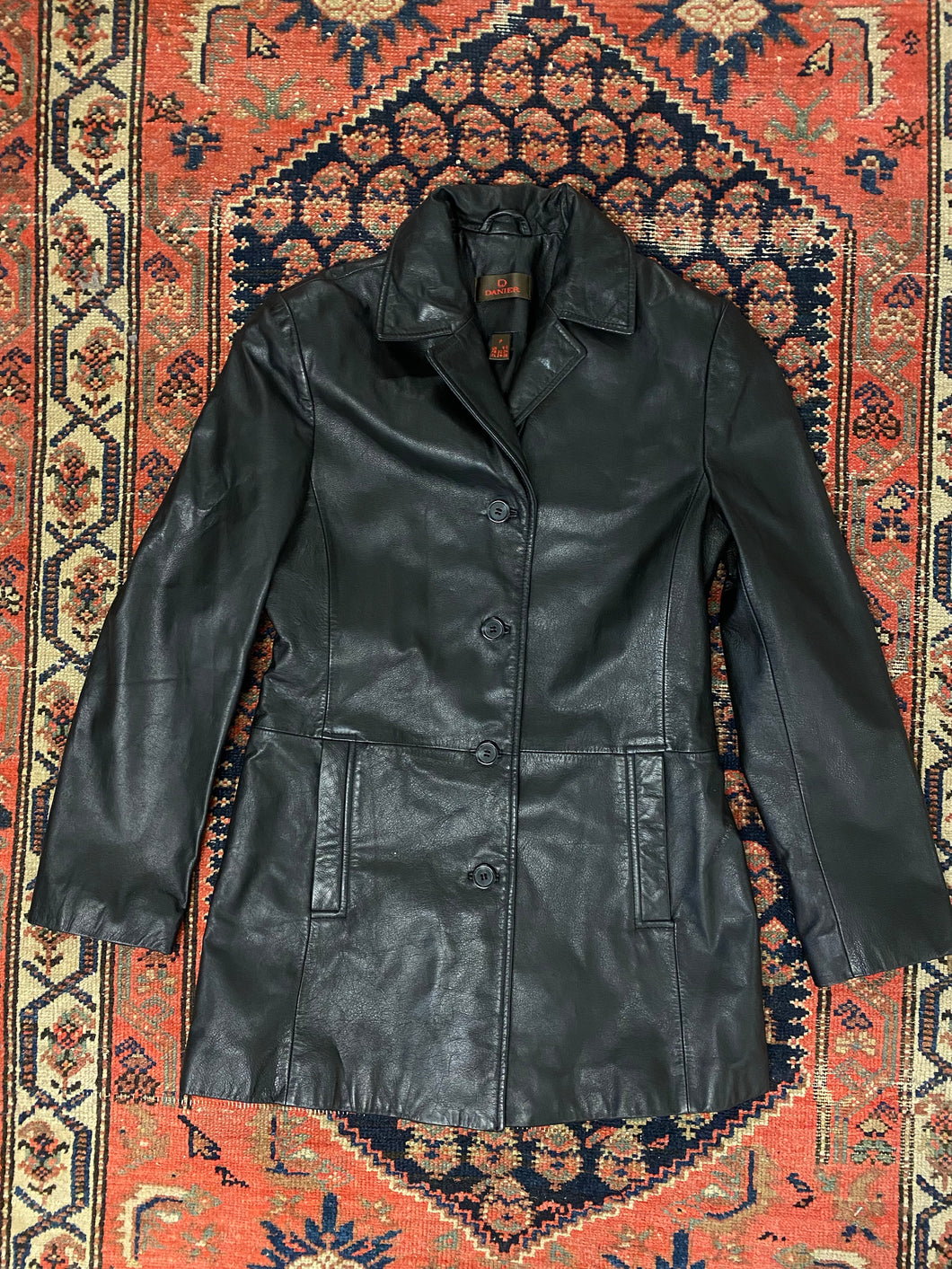 Vintage Long Leather Danier Jacket - S