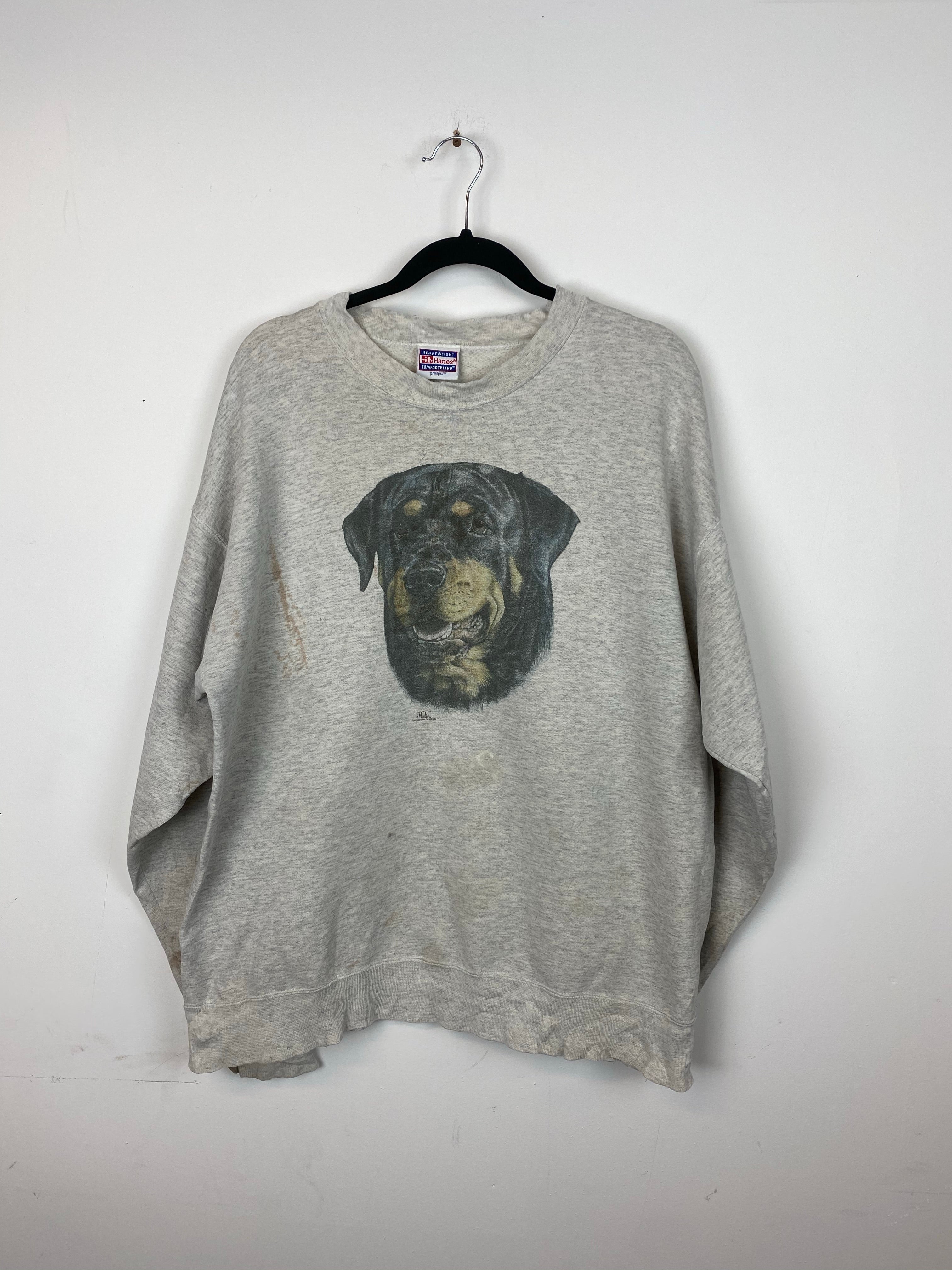 90s Rottweiler crewneck - has marks
