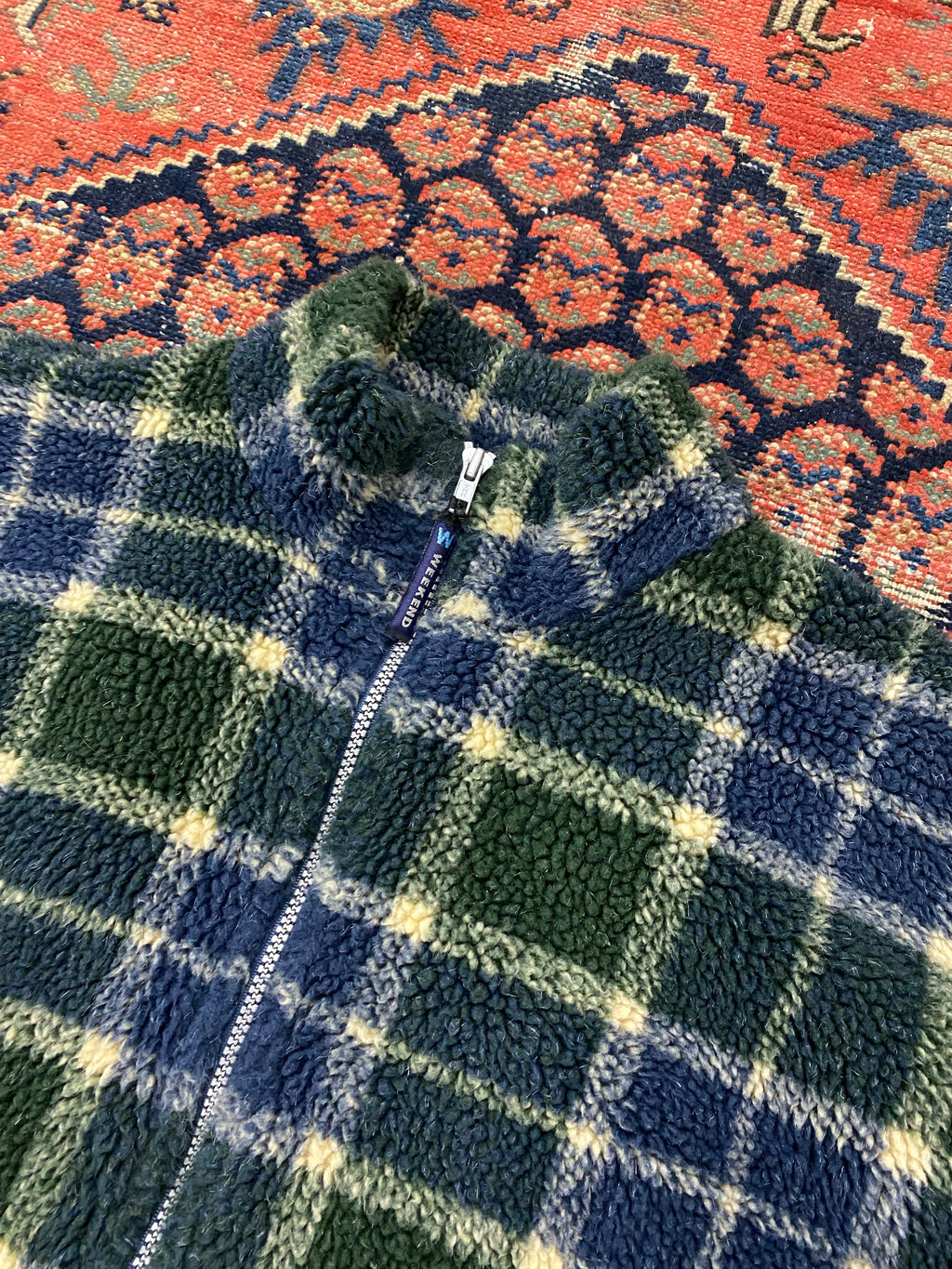 Vintage Plaid Fleece Full - Zip - L