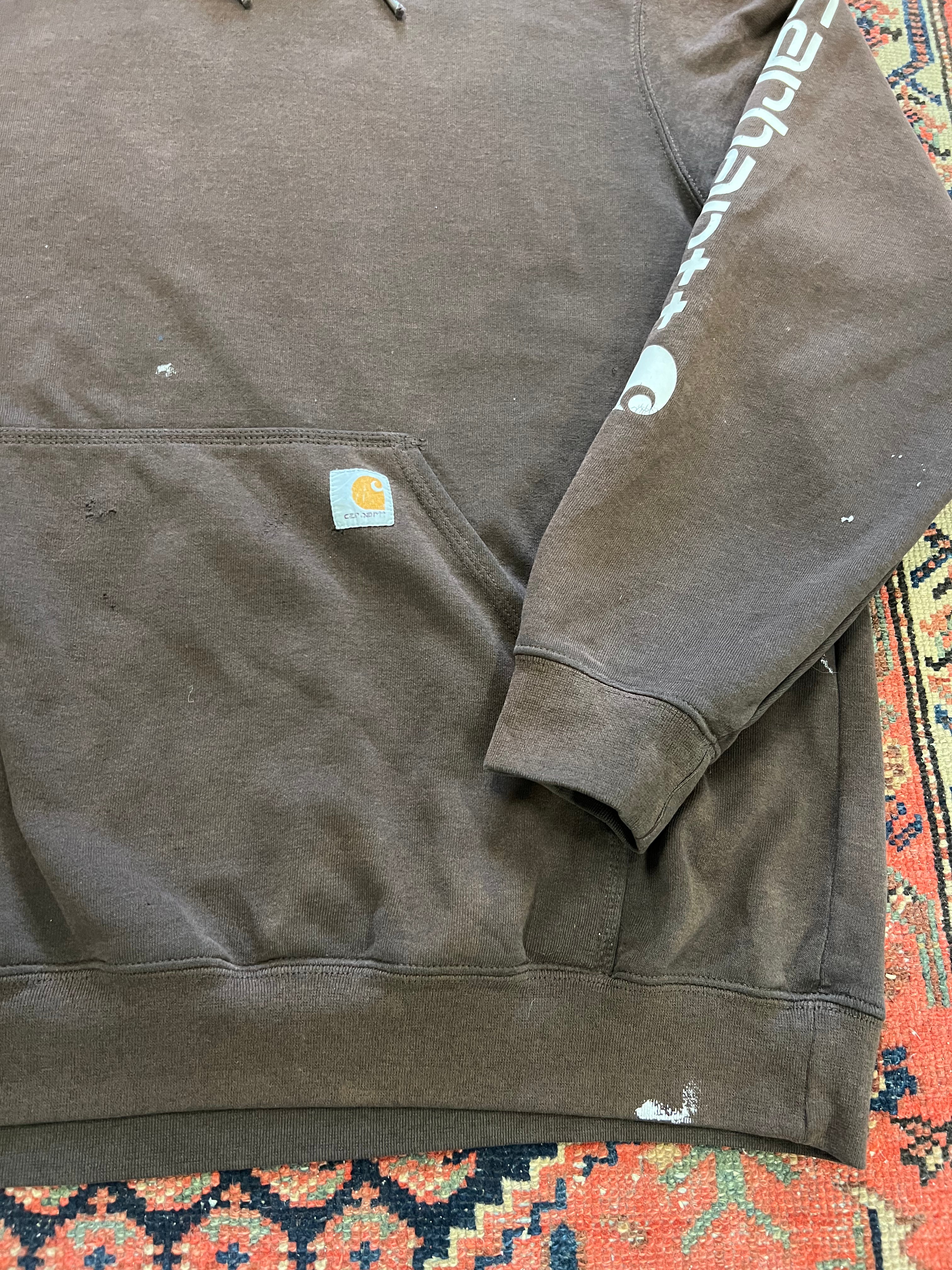 VINTAGE FADED CARHARTT HOODIE - XL