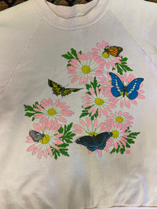 1980s Pink Butterfly Crewneck - S
