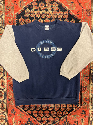 VINTAGE COLOUR BLOCKED GUESS CREWNECK - MEDIUM