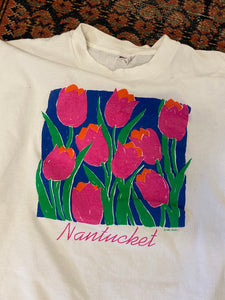1991 Painted Flower T Shirt - XS