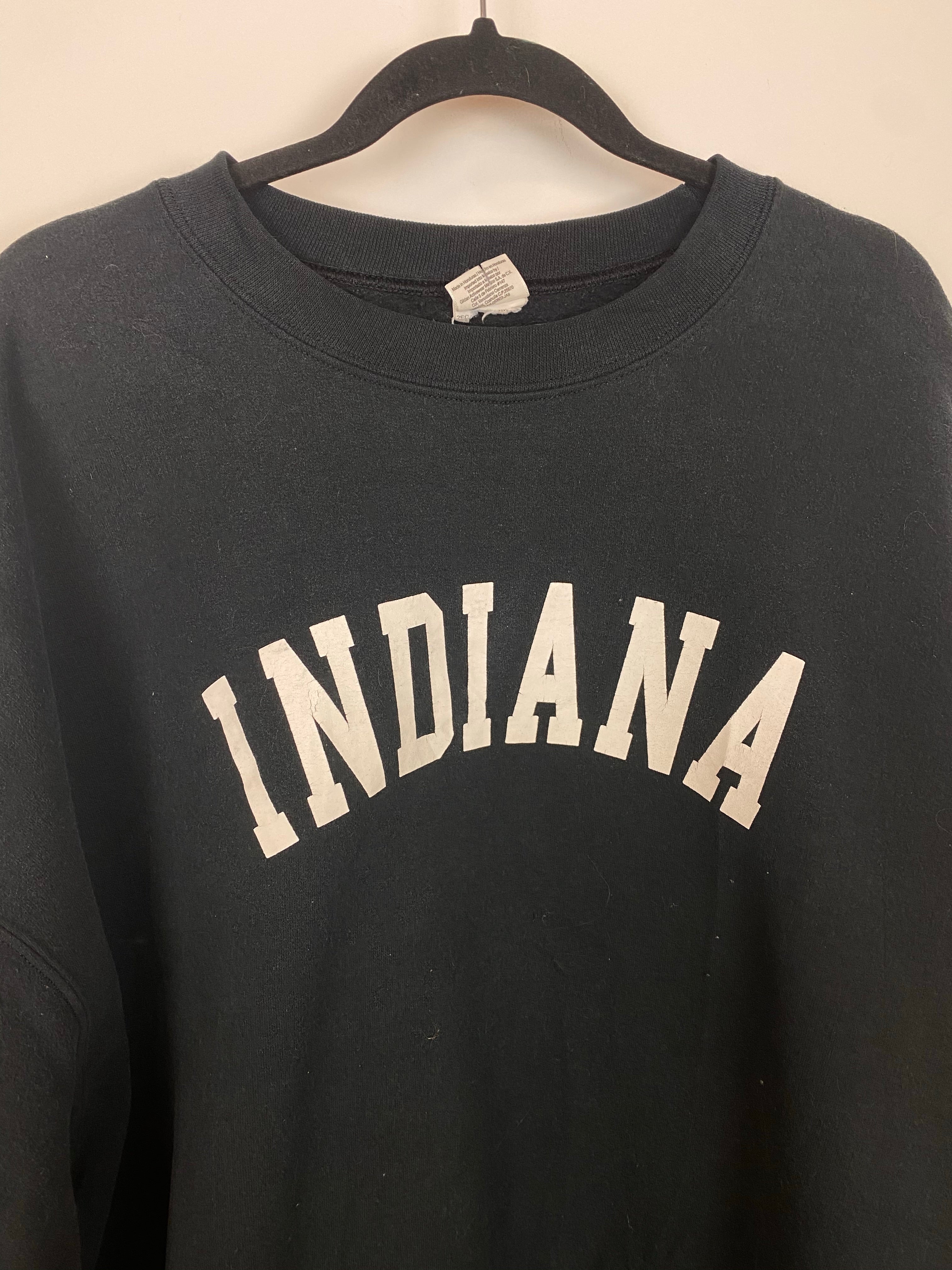 Vintage Blsck Indiana Crewneck - L