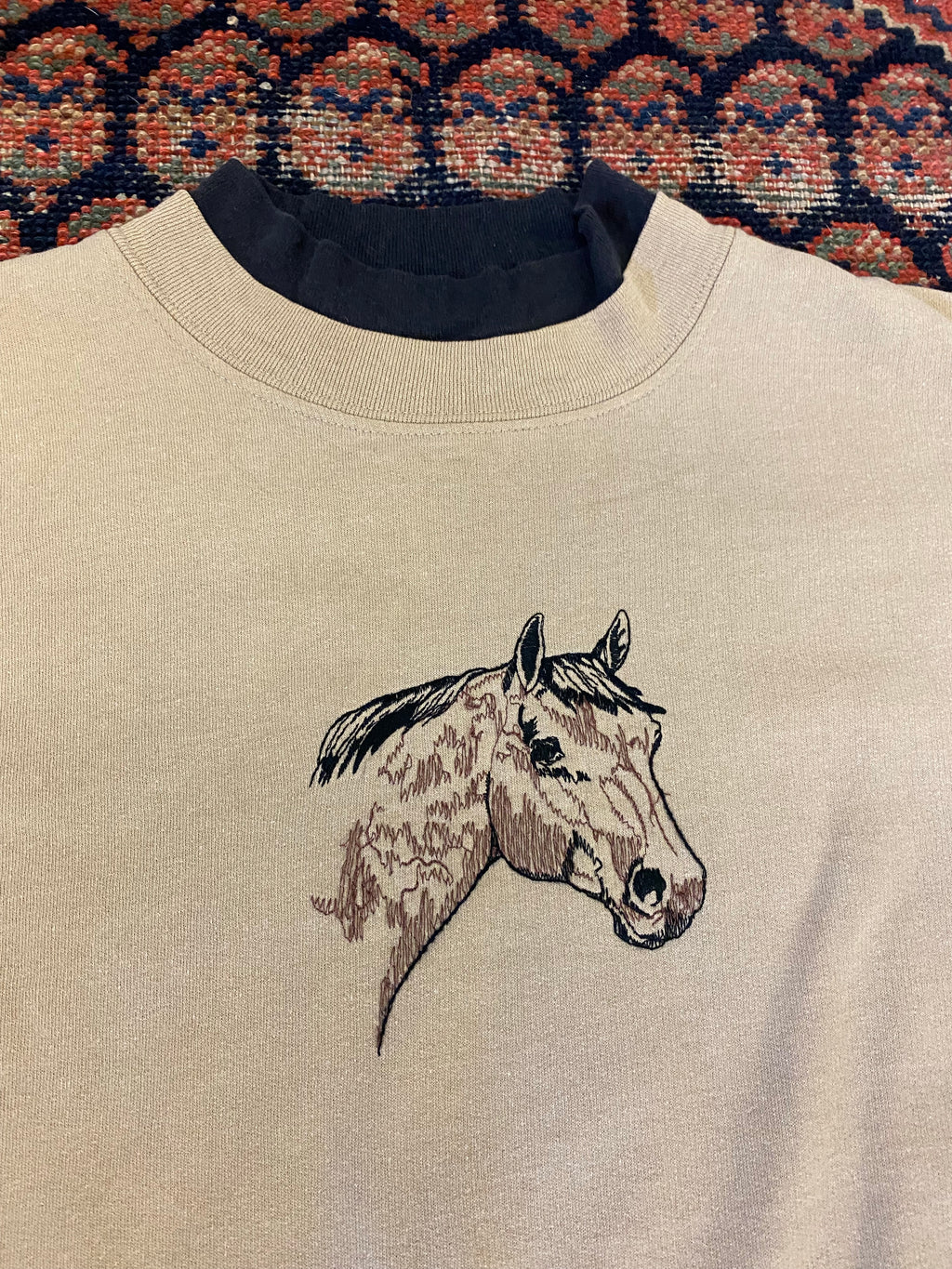 Vintage Embroidered Horse Crewneck - S