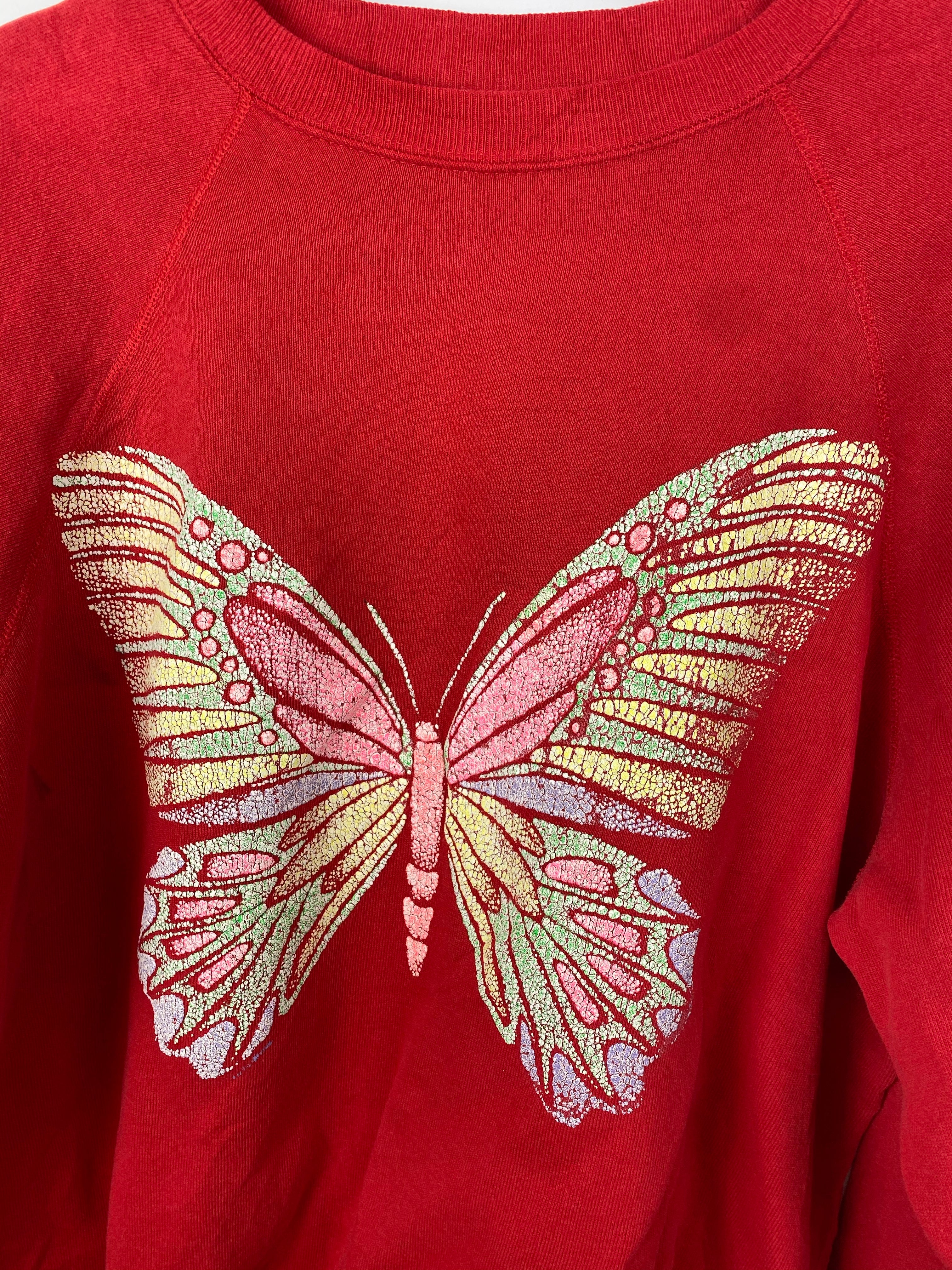 80s butterfly crewneck
