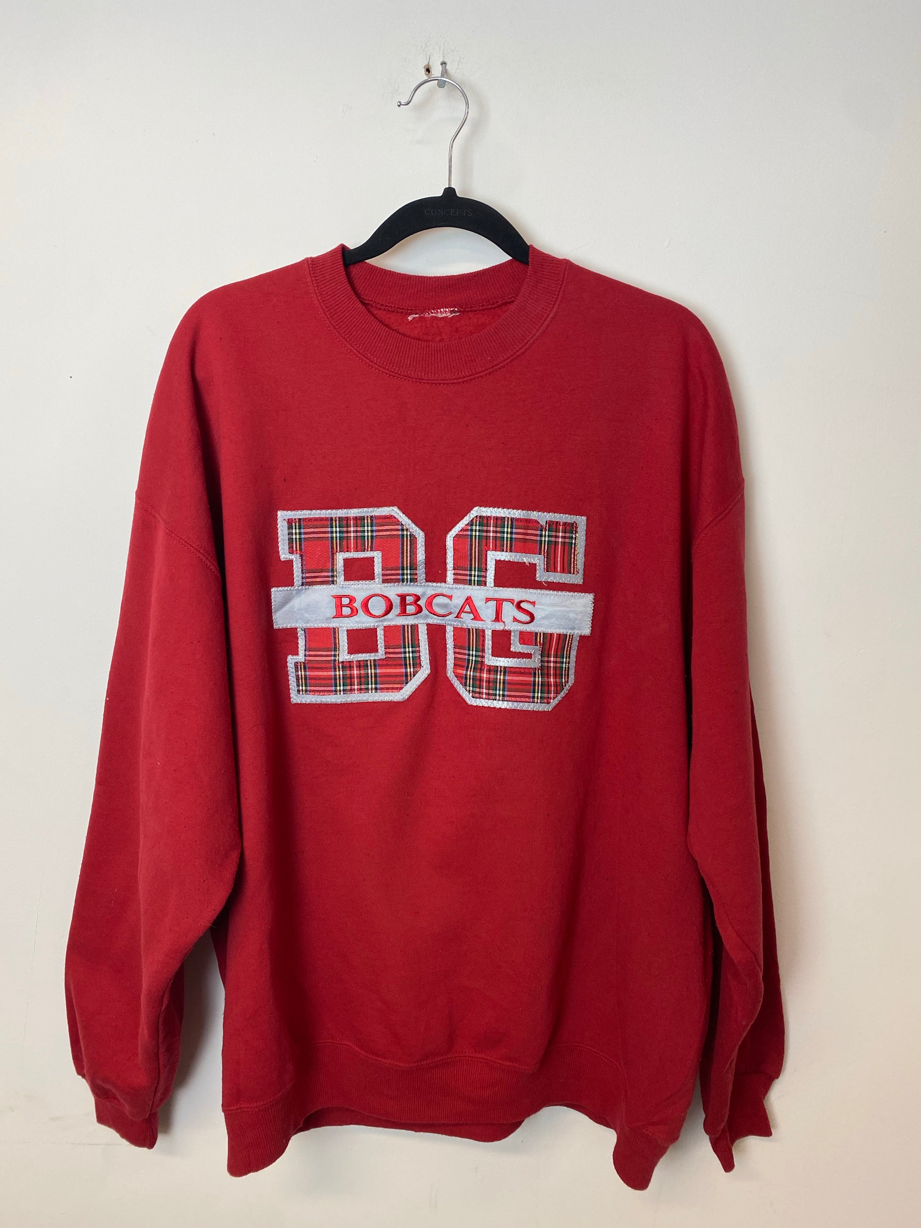 Vintage Bob Cats Embroidered Crewneck - L