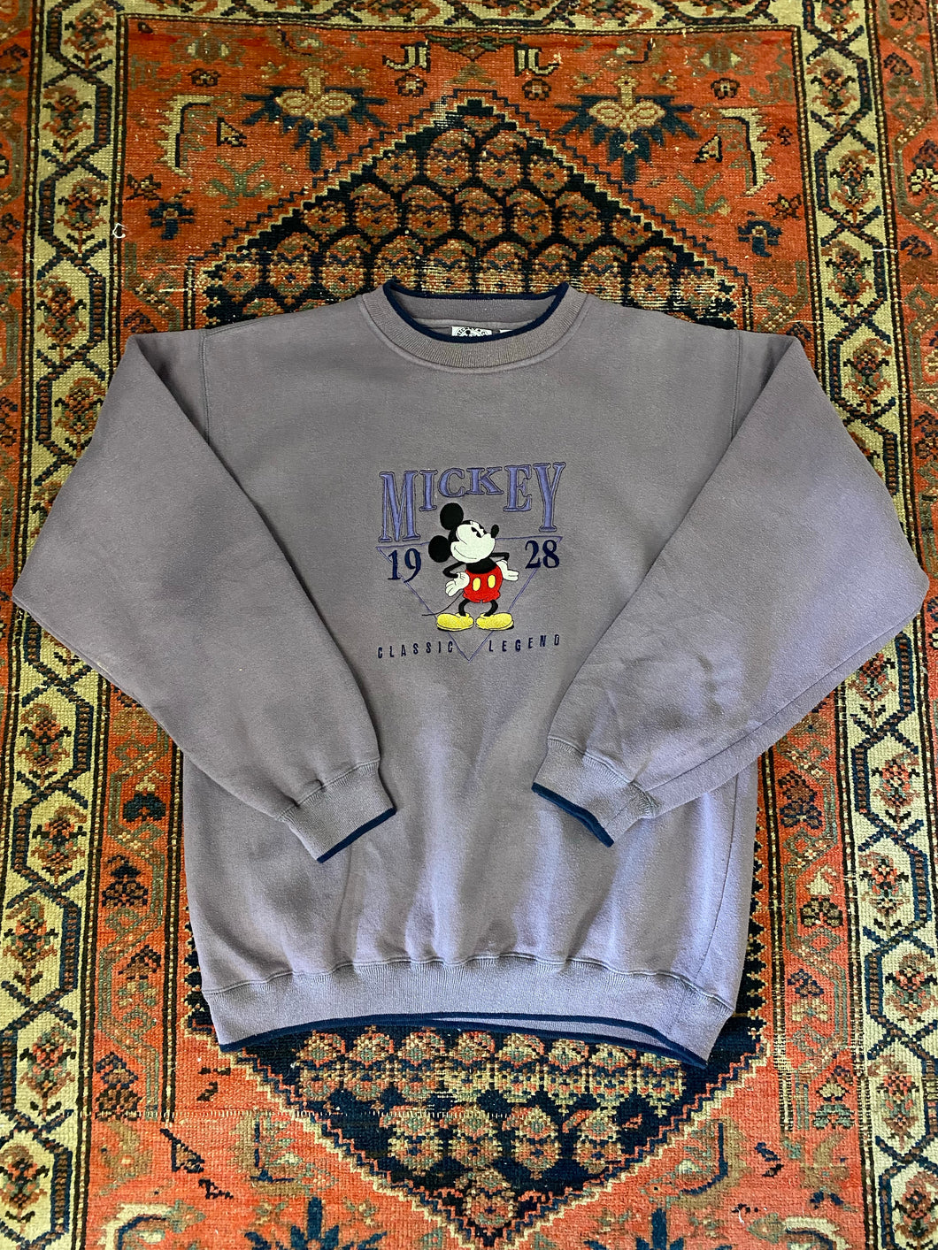 Vintage Purple Mickey Mouse Crewneck - XL