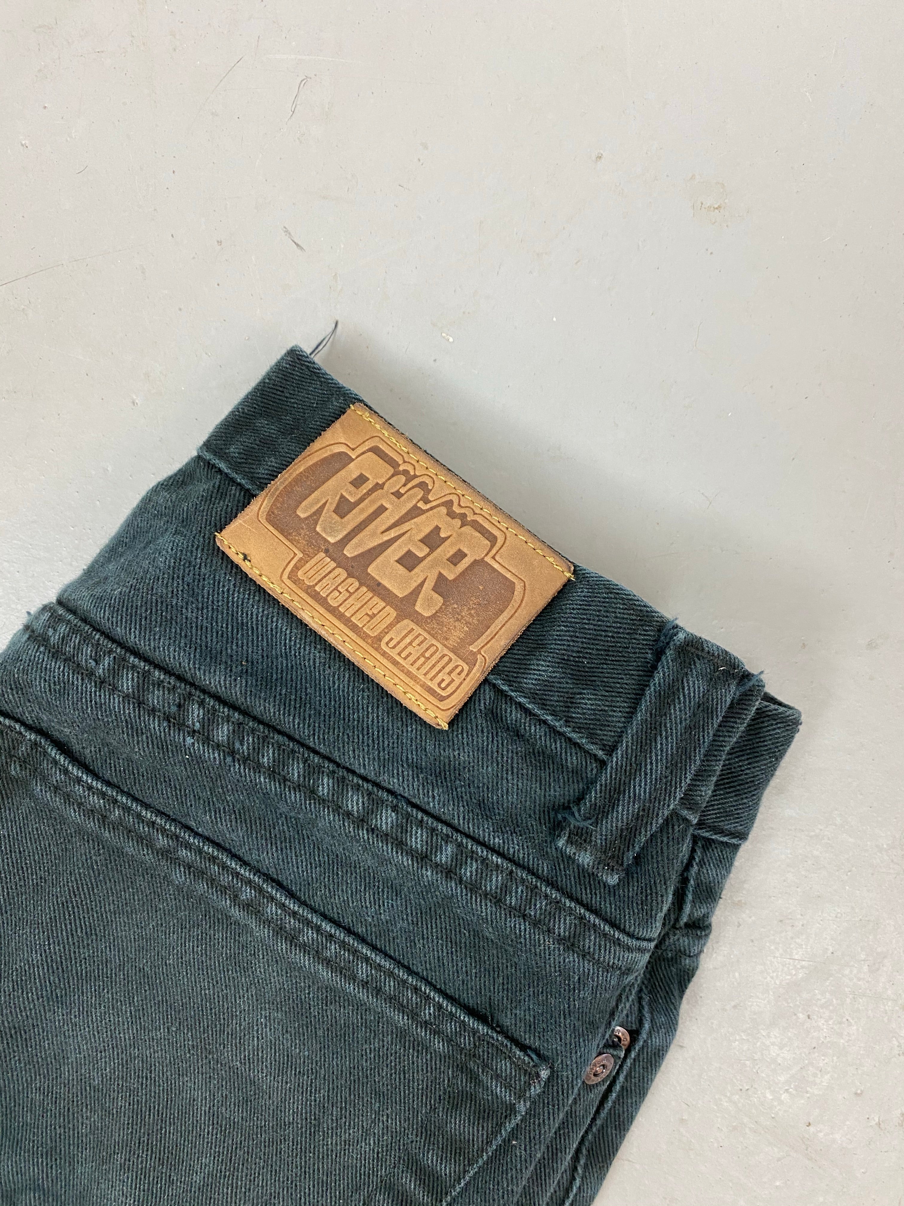 Faded River high waisted denim shorts