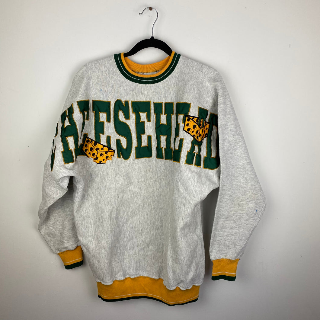 Vintage embroidered cheeseheads crewneck