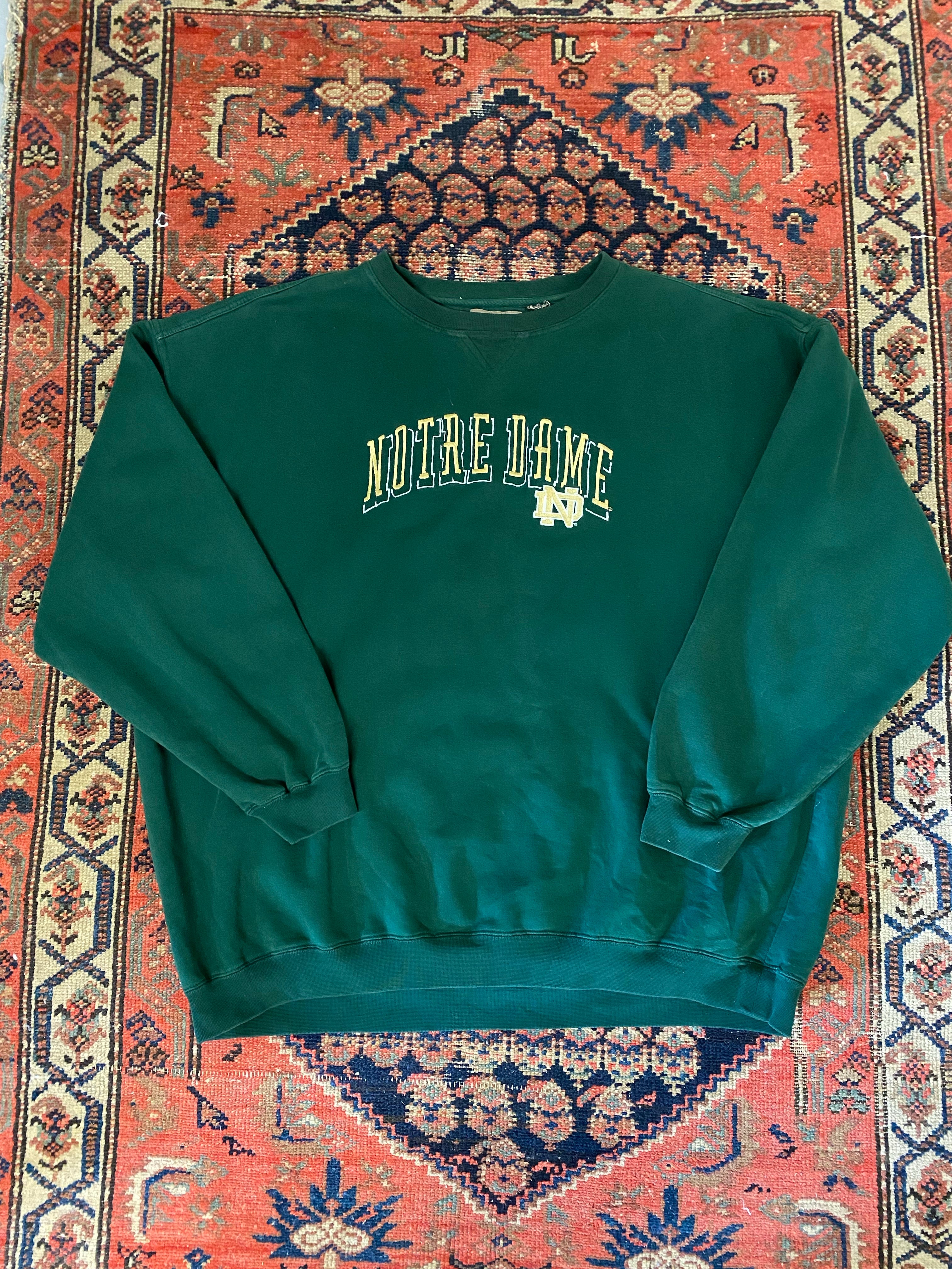 Vintage Embroidered Notre Dame Crewneck - L/XL