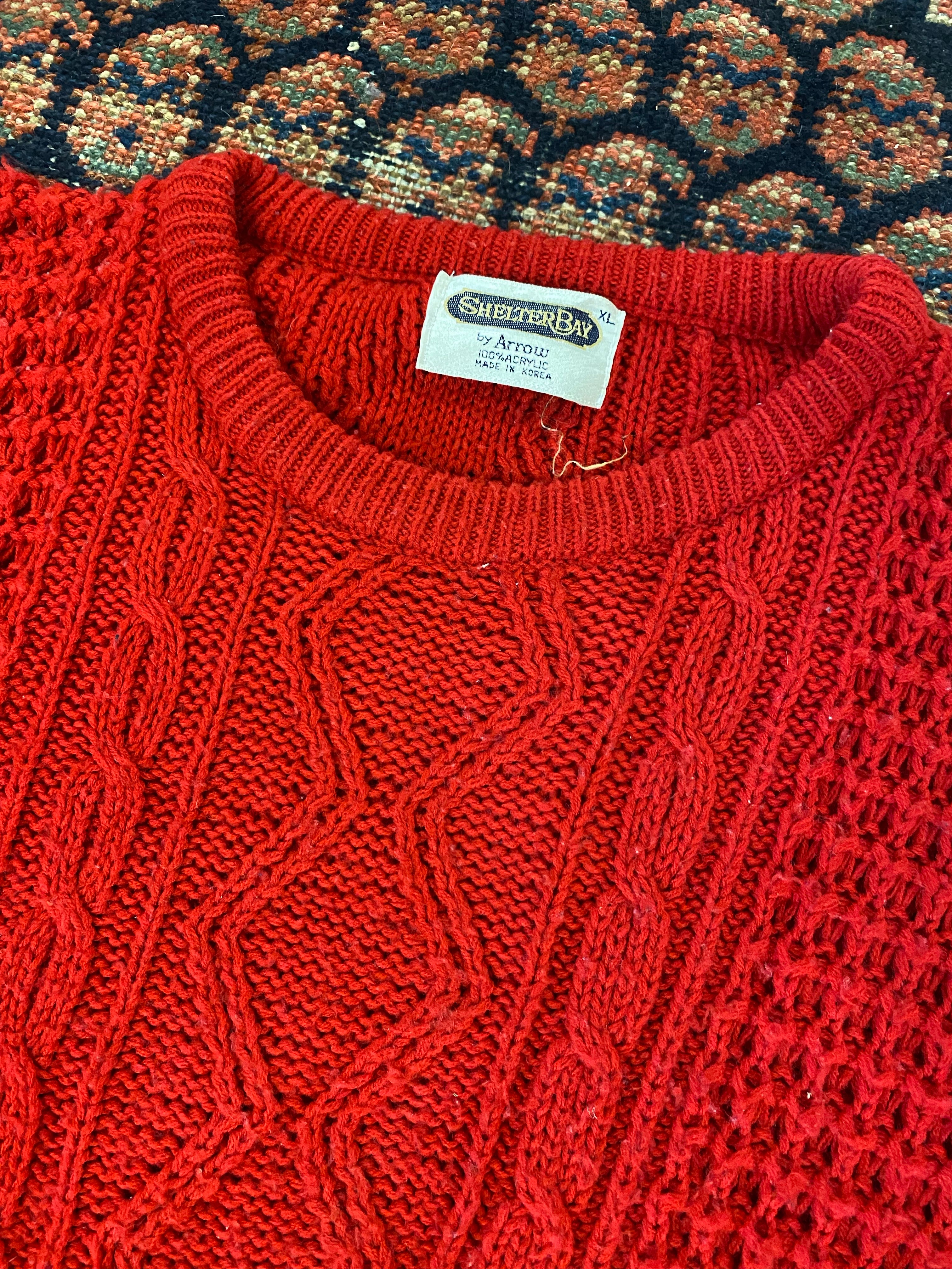 Vintage Cable Knit - L