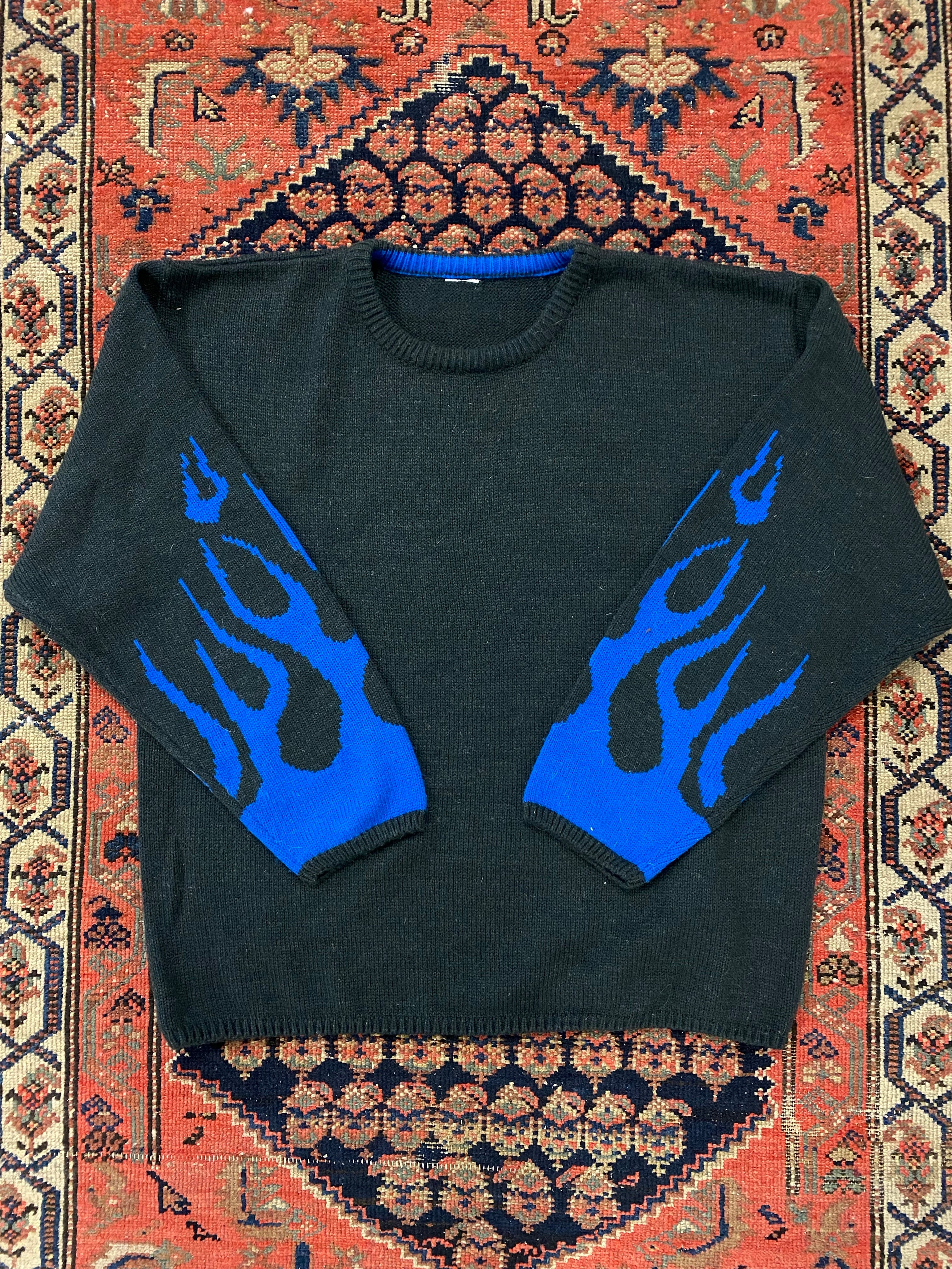 Vintage Flames Knit Sweater - XL