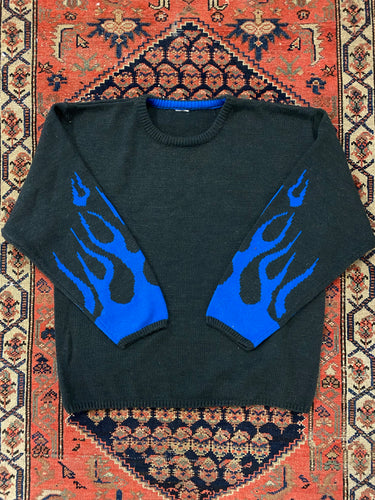 Vintage Flames Knit Sweater - XL