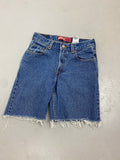 90s frayed high waisted Levi’s denim