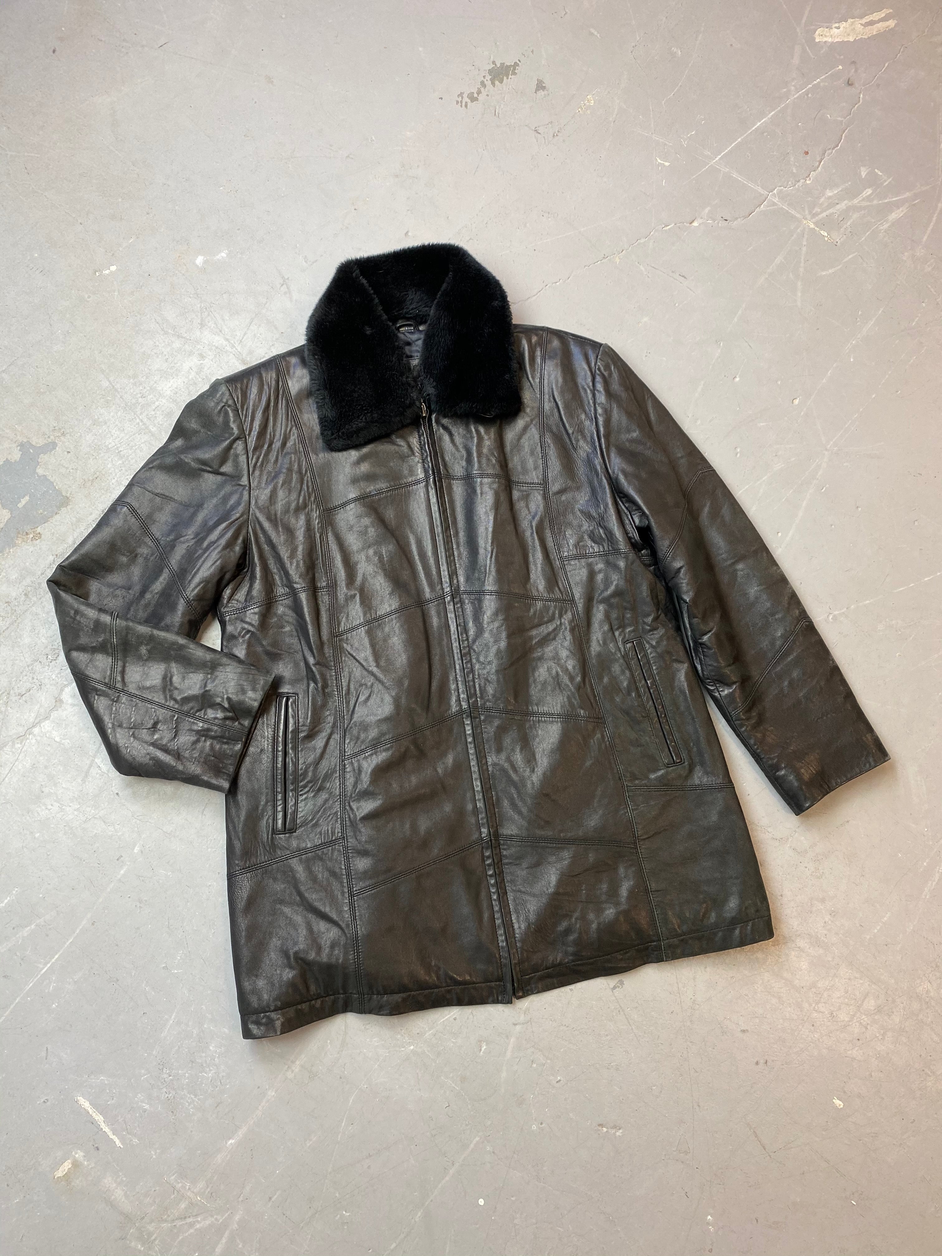 Black leather jacket