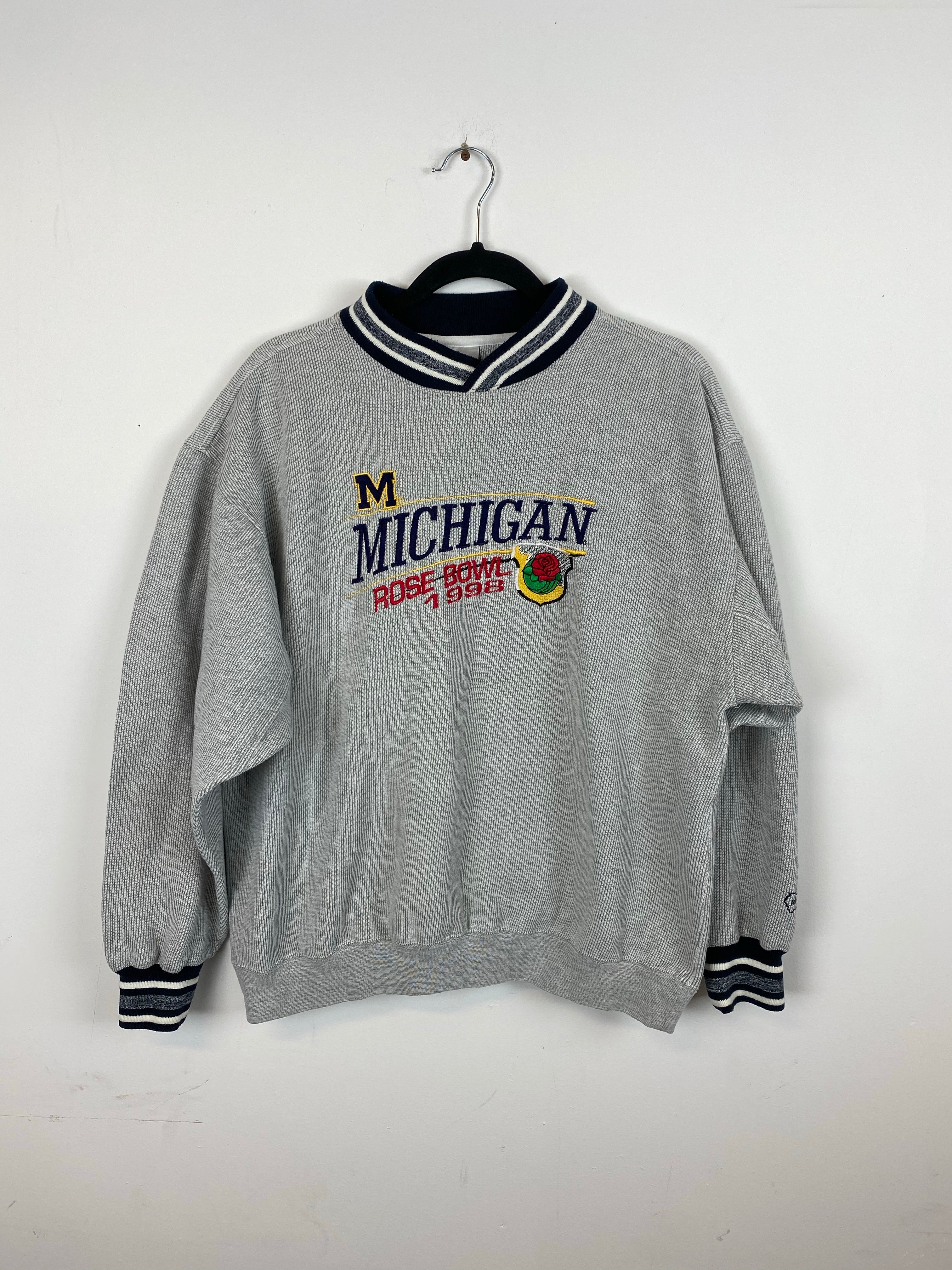 Embroidered Michigan Rose Bowel crewneck