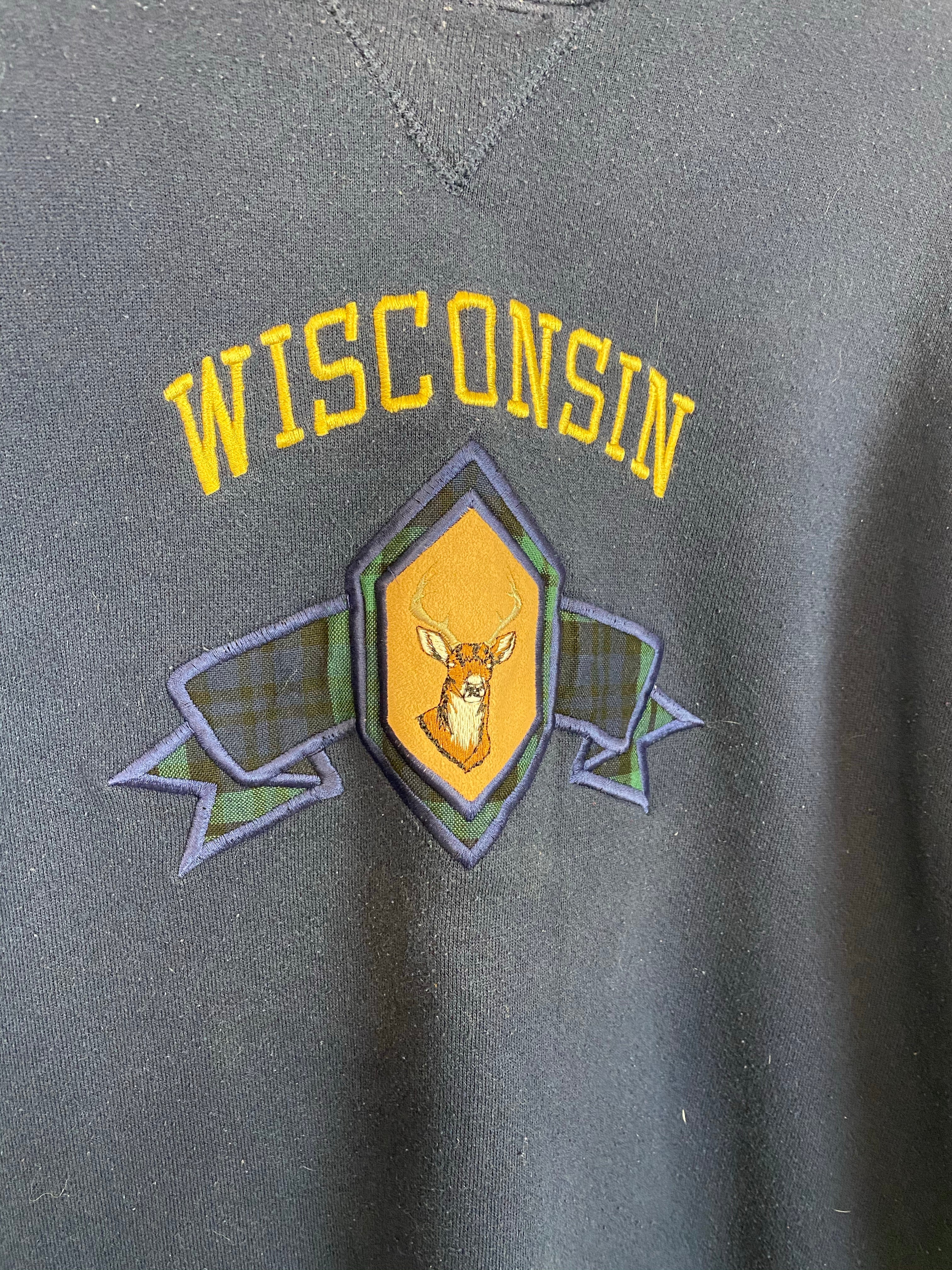 Embroidered Wisconsin crewneck - M/L