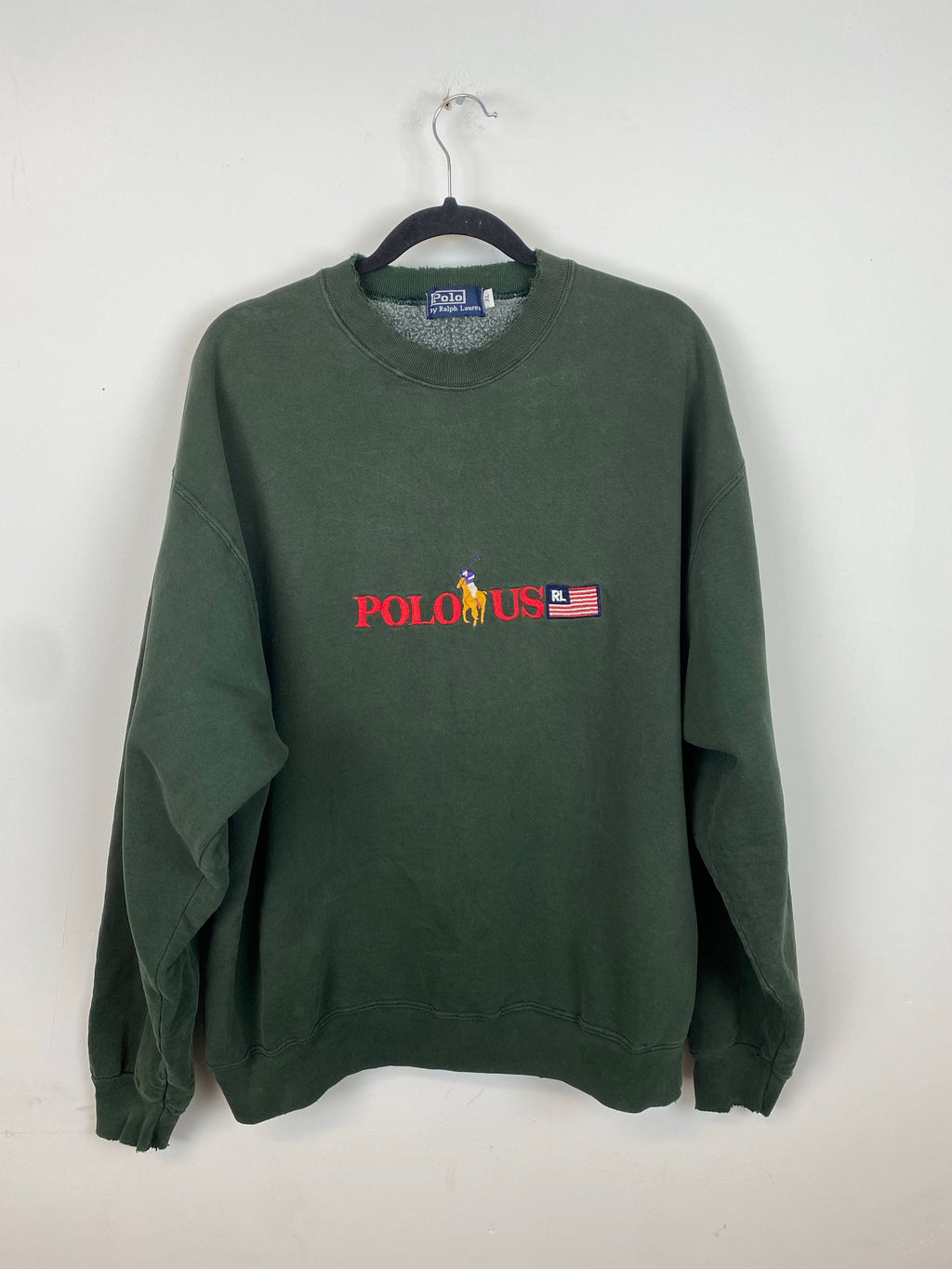 Vintage embroidered Polo crewneck - L
