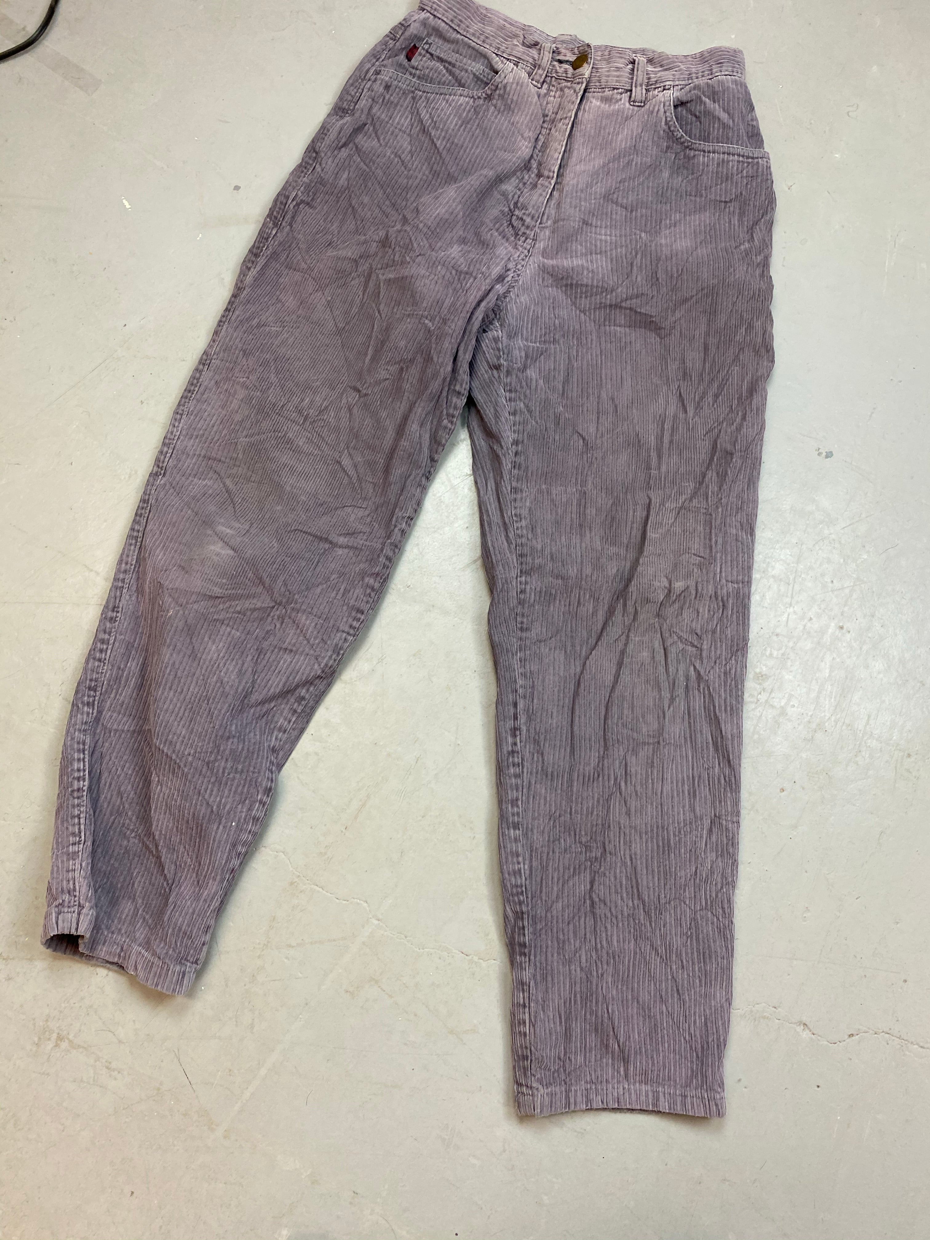 Vintage stone wash purple corduroy pants