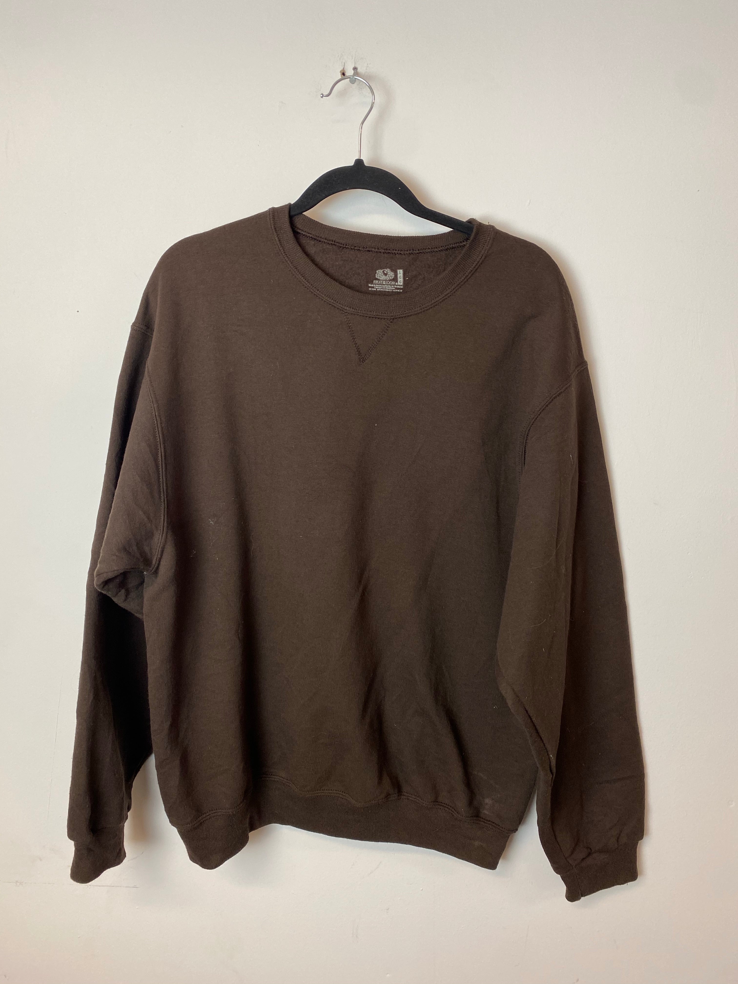 Brown Fruit Of The Loom Crewneck - M