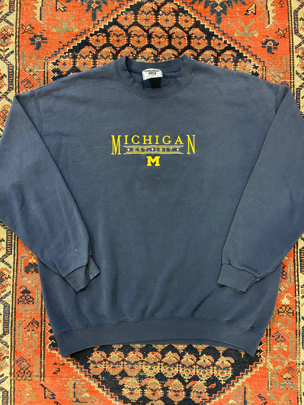 Vintage Faded Michigan Crewneck - L