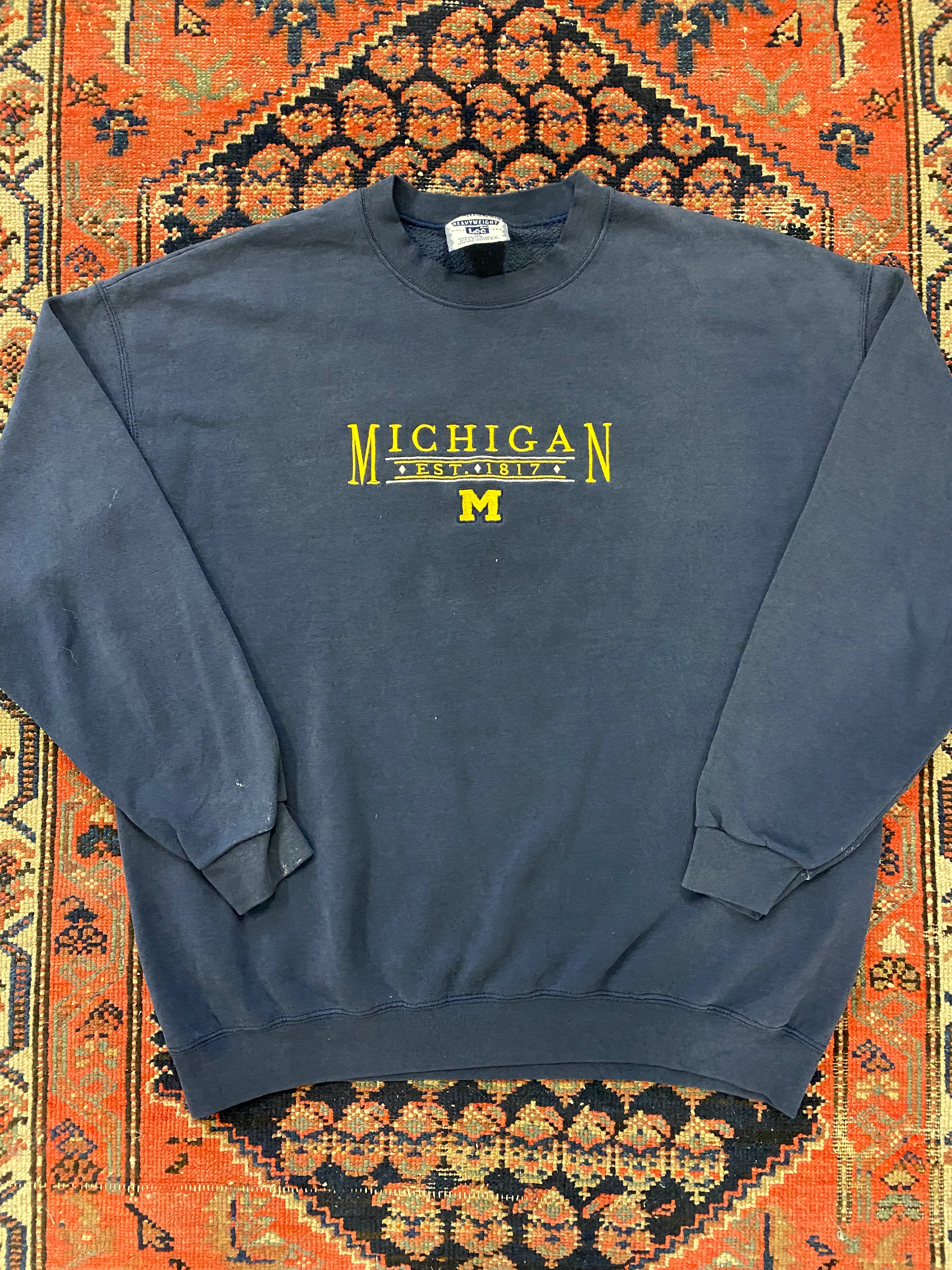 Vintage Faded Michigan Crewneck - L