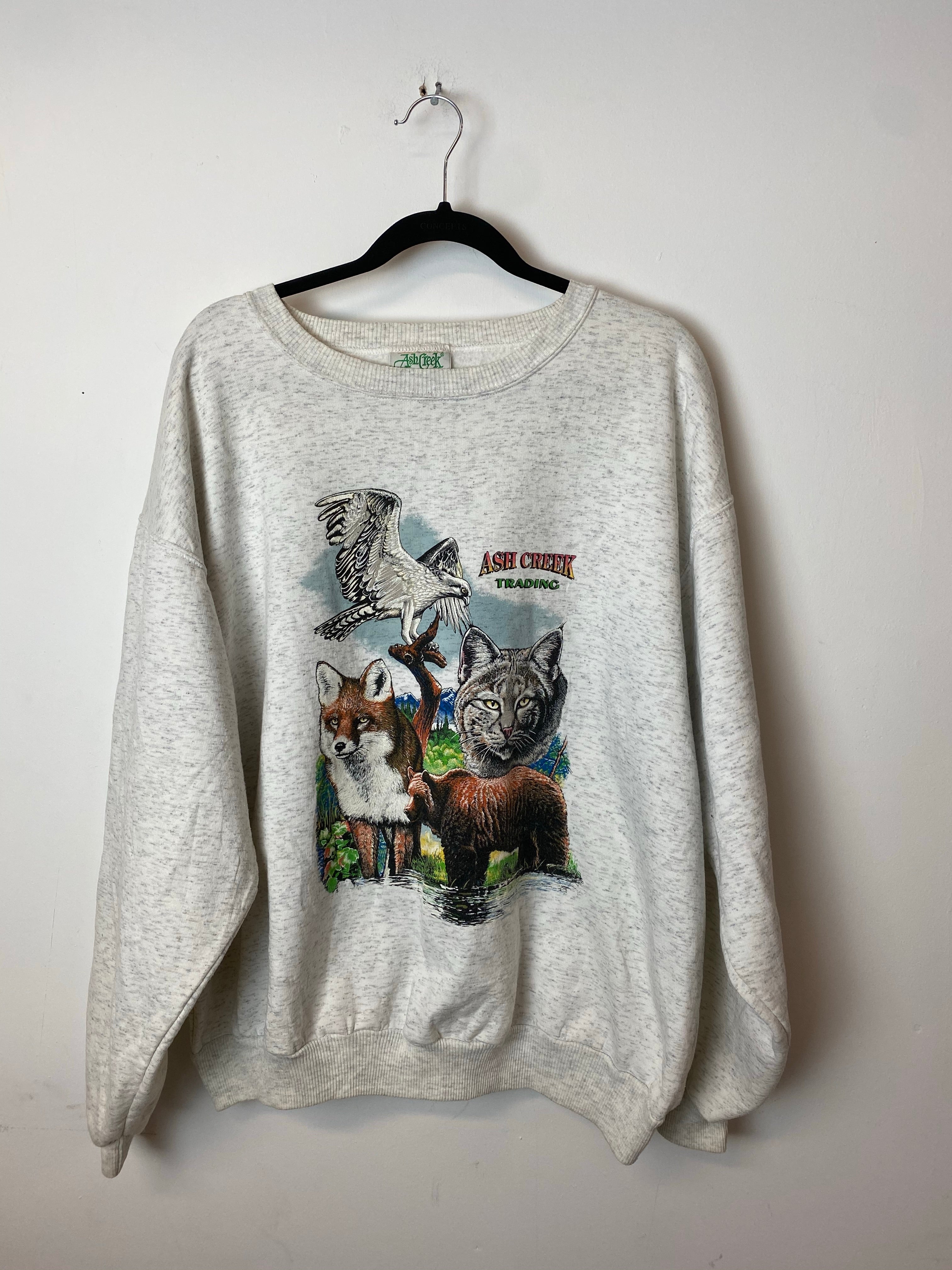 90s Ash Creek Animal Crewneck - M