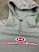 Load image into Gallery viewer, Embroidered Tommy denim hoodie