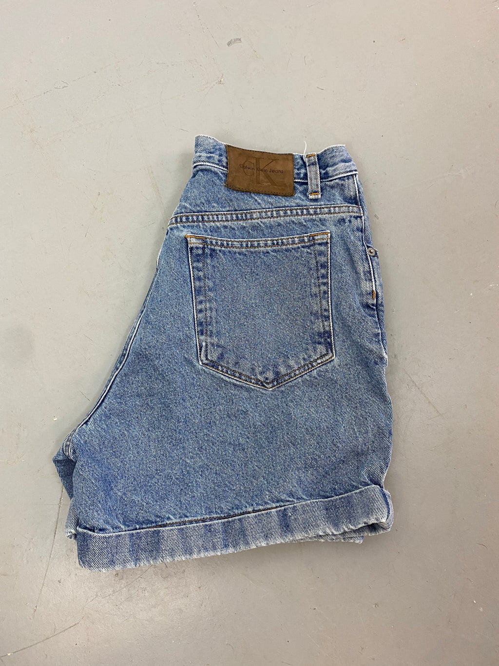 90s Calvin Klein cuffed denim shorts
