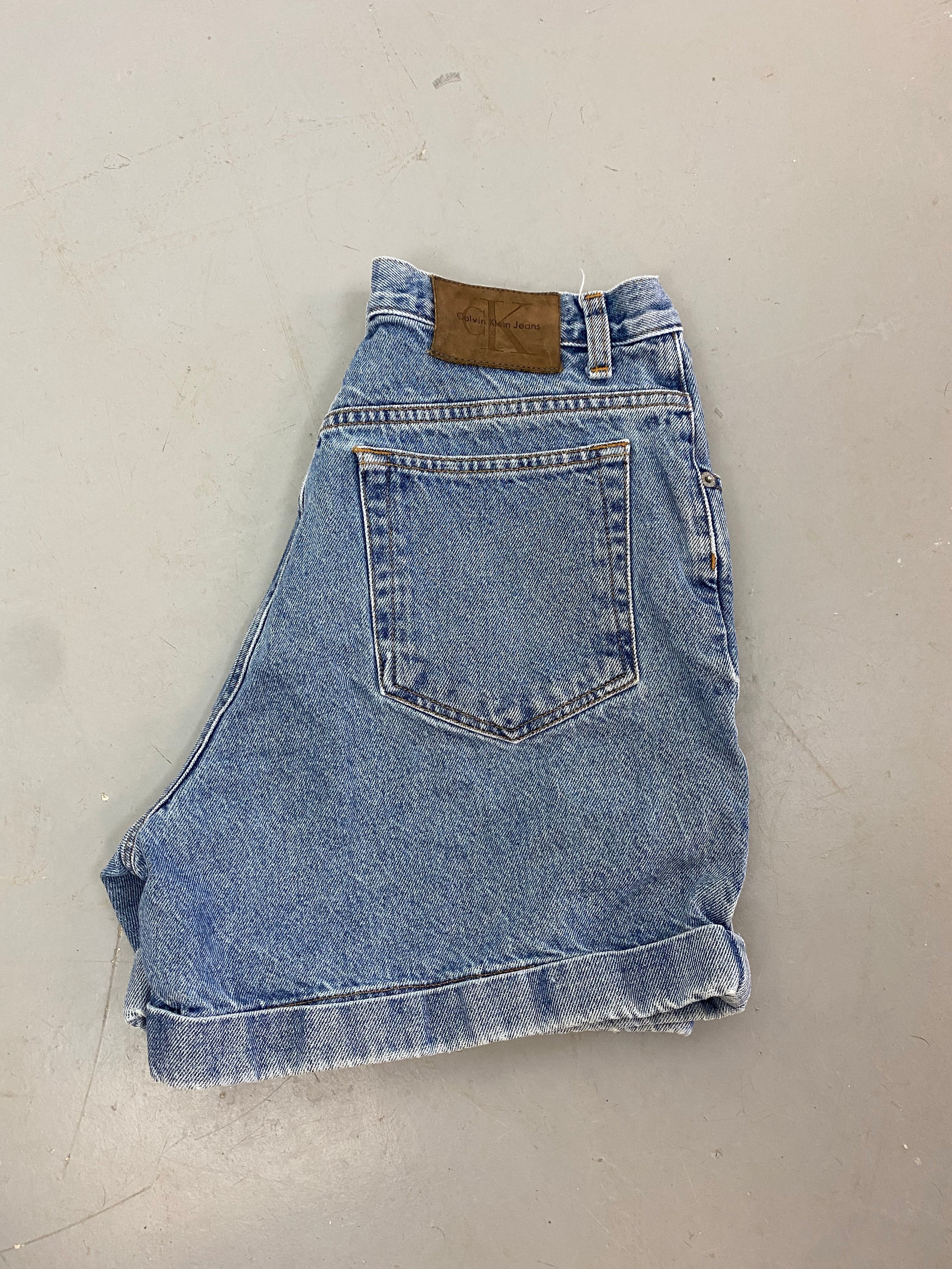 90s Calvin Klein cuffed denim shorts