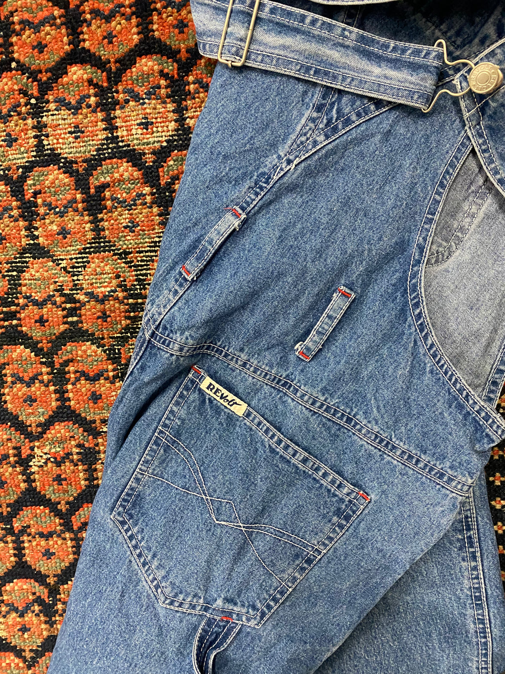 Vintage Denim Overalls - L