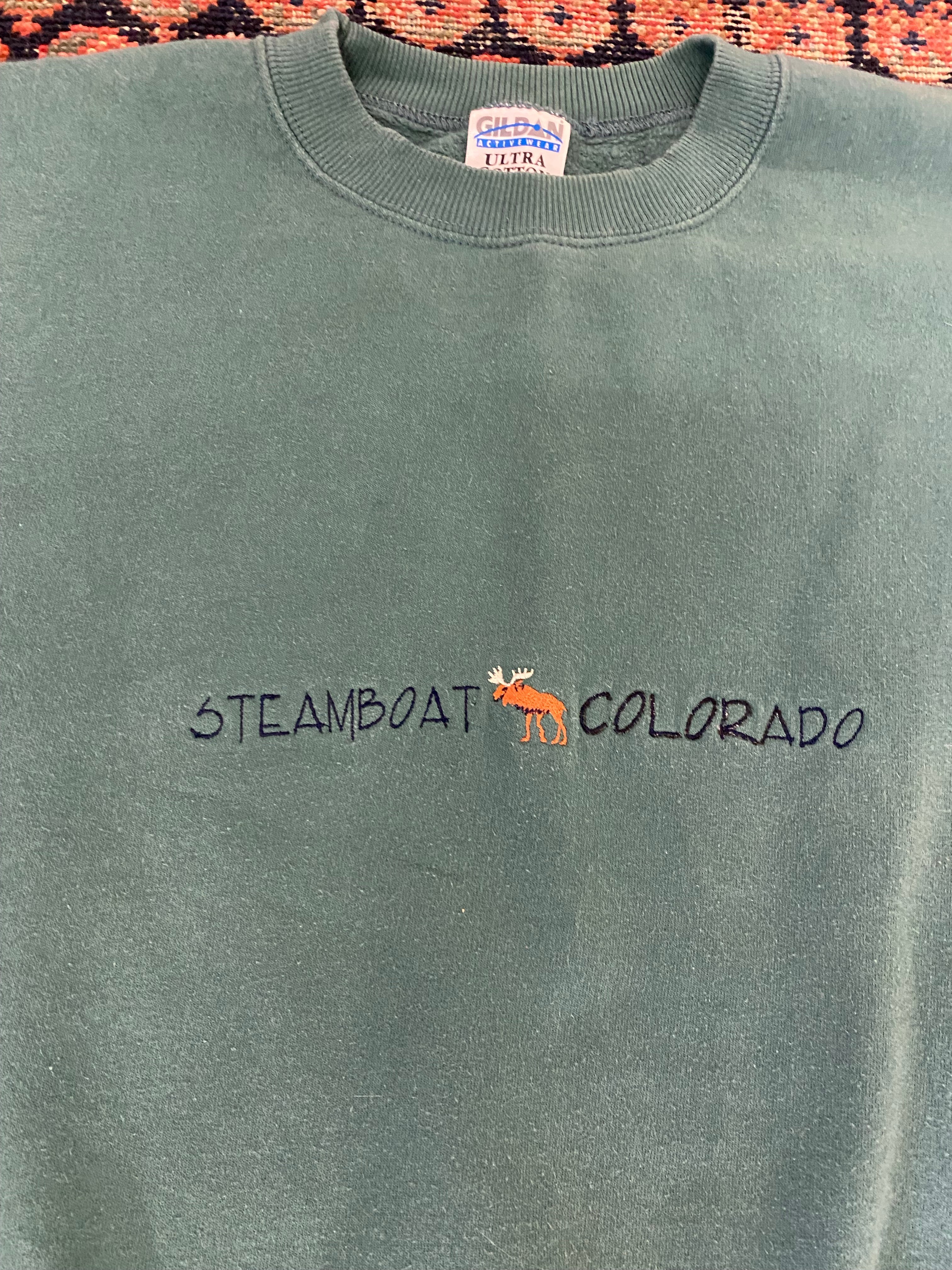 Vintage Embroidered Steamboat Colorado Crewneck - M/L