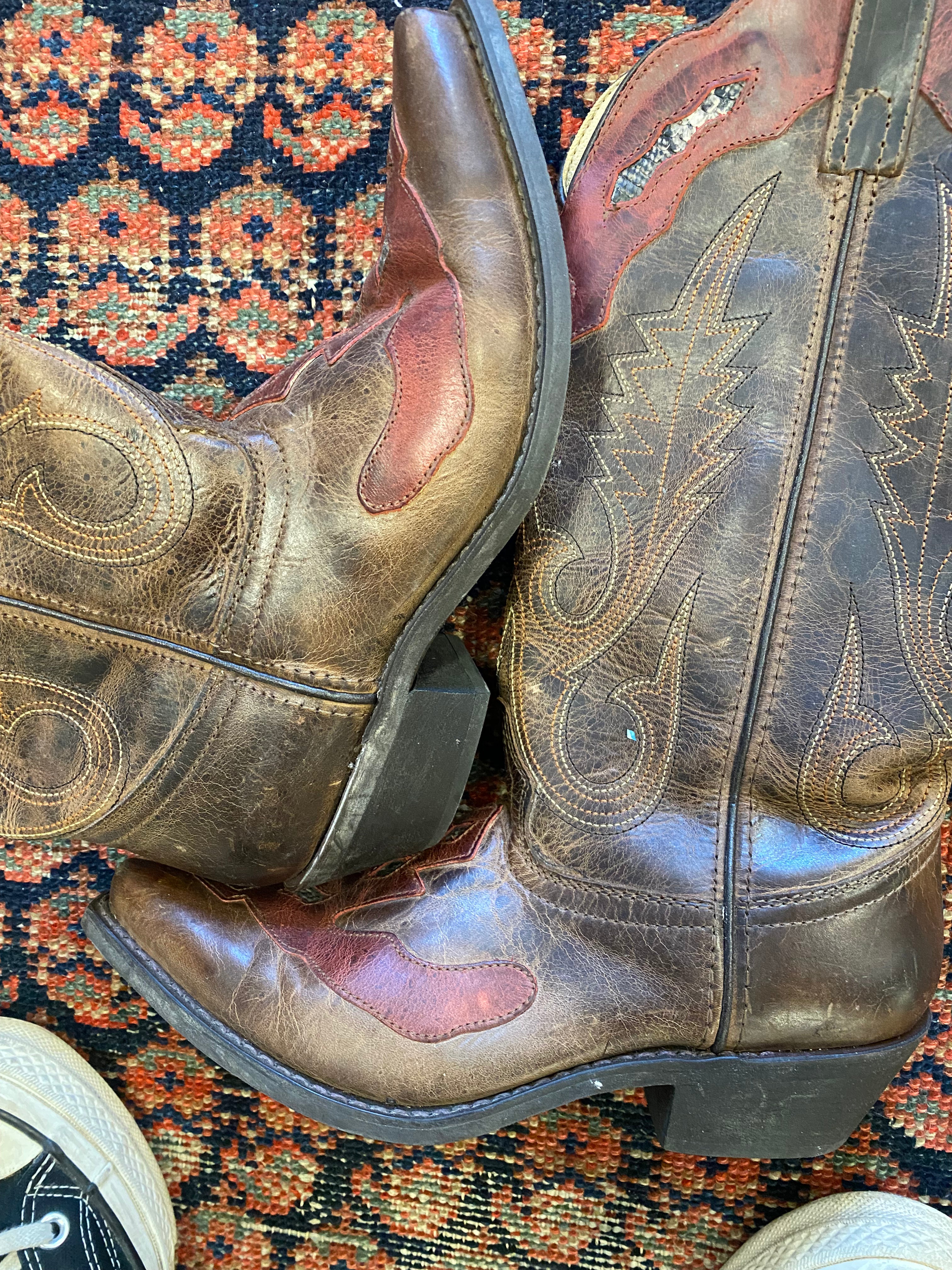 Vintage leather cowboy boots - WMNS/7